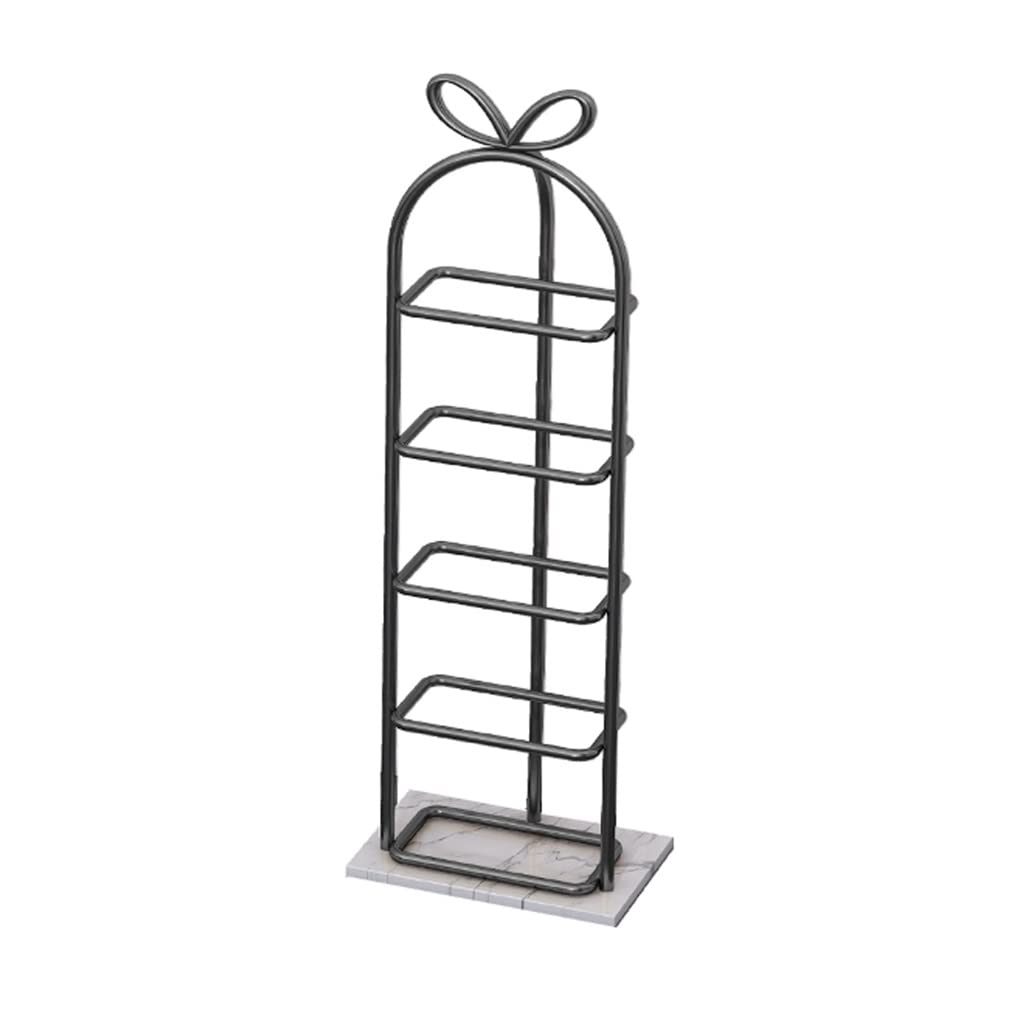 5-Tier Metal Shoe Rack & Plant Stand - Space Saving Vertical Shoe Organizer for Kids & Adults - Perfect for Entryway, Living Room, Bedroom, Closet Storage - Durable Shoe Shelf for Home Organization (Black) - Great for Small Apartments & Tight Spaces
