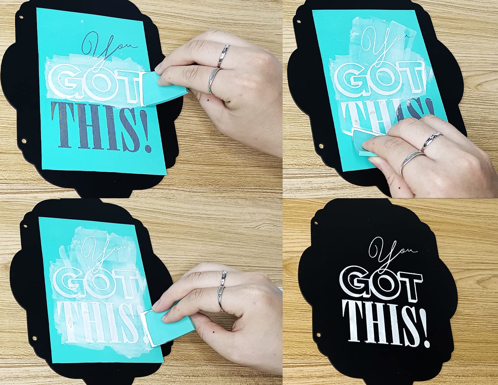 DGAGA Chalk Paste Self-Adhesive Stencils - White Screen Printing Ink for Mesh Transfer, DIY Home Decor, Wood Signs, Canvas & Glass - Perfect for Chalkboard Art, Craft Projects & Personalized Gifts