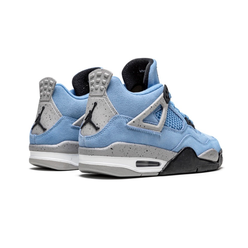 Air Jordan 4 GS UNC University Blue Black White Basketball Shoes 2021 - Perfect for School, Streetwear & Sneaker Collection