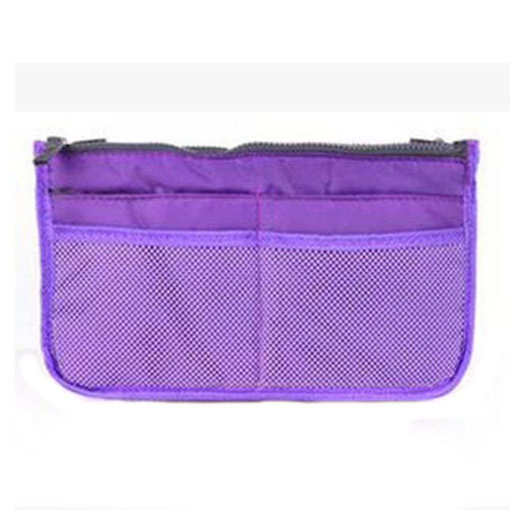 Multifunctional Portable Zipper Storage Bag - Cosmetic Organizer & Comforter Holder for Travel, Home & Office (Purple, One Size) | Perfect for Makeup Storage, Bedding Organization & Housekeeping Essentials