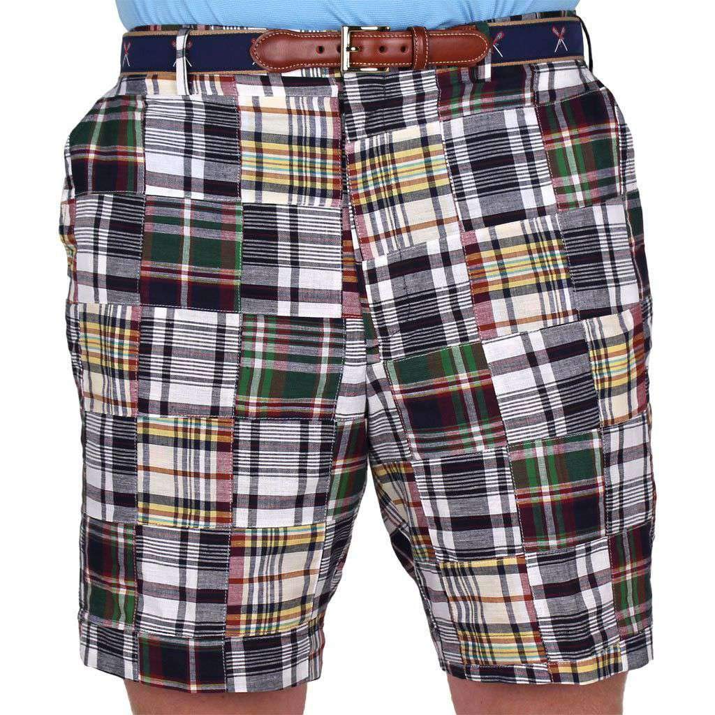 Country Club Prep Traditional Madras Shorts for Men - Classic Plaid Summer Casual Shorts for Golf, Tennis & Preppy Style Outfits