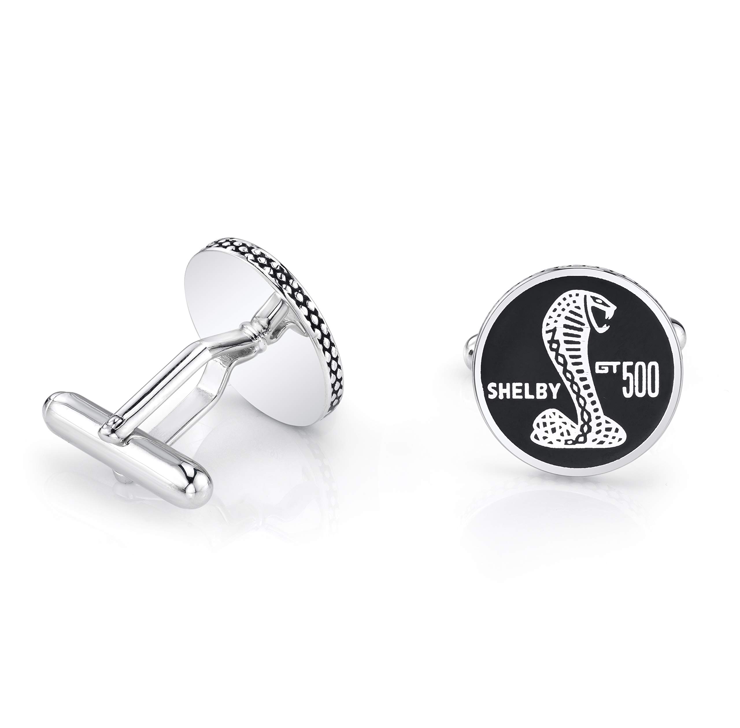 SHELBY Cobra GT500 Cufflinks for Men - Sterling Silver Snake Design Luxury Mens Jewelry Gift | Perfect Birthday, Anniversary, Wedding Present for Him | Great for Formal Events, Business Meetings & Special Occasions