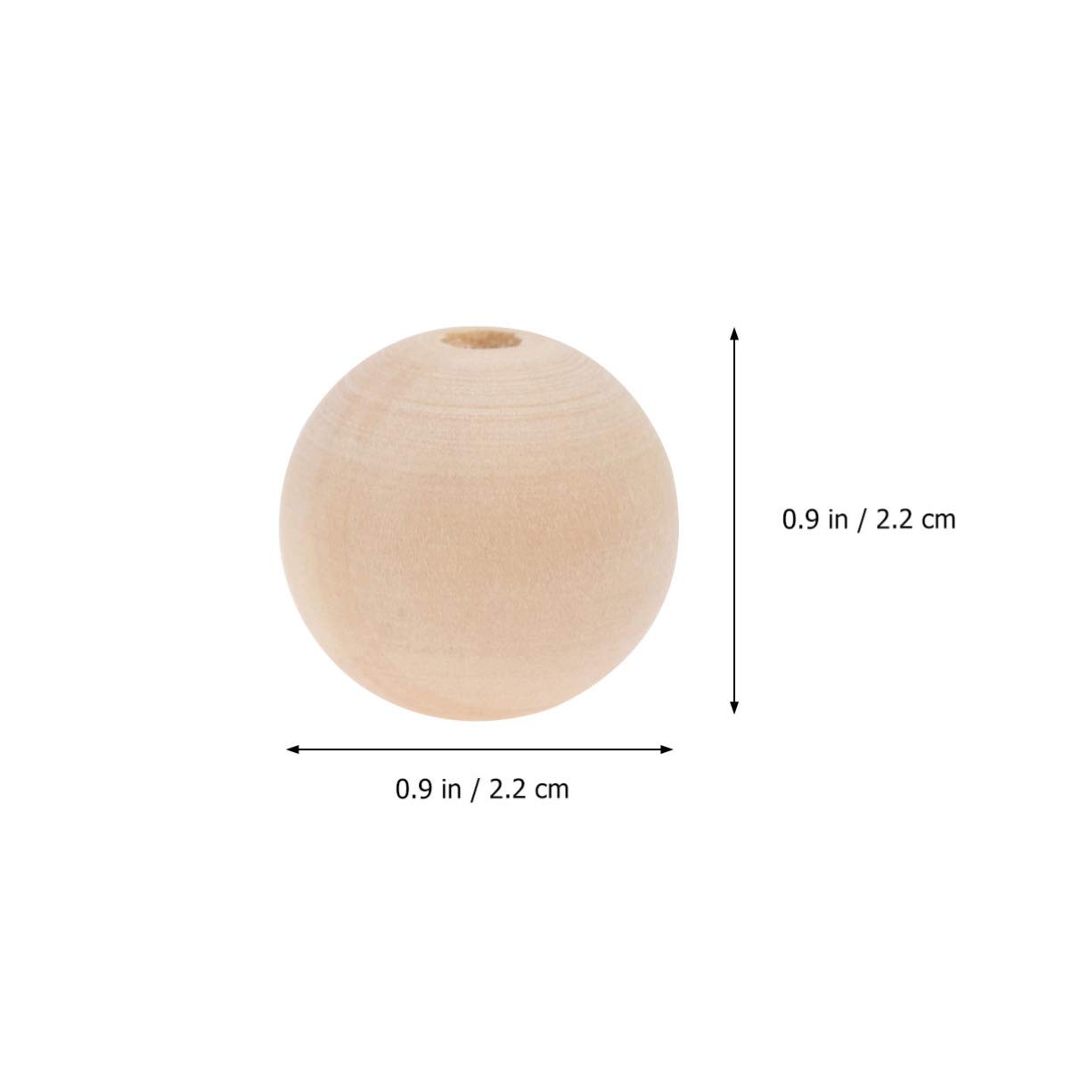 50pcs Wooden Beads for Jewelry Making - DIY Craft Beads Kit with Round Beads - Perfect for Necklaces, Bracelets, Earrings & Home Decor Crafts