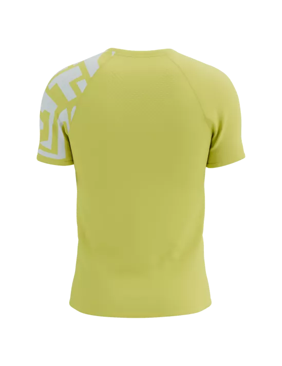Compressport Men's Performance Training Short Sleeve T-Shirt - Moisture Wicking, Breathable Green Sheen Activewear for Running, Gym & Outdoor Workouts