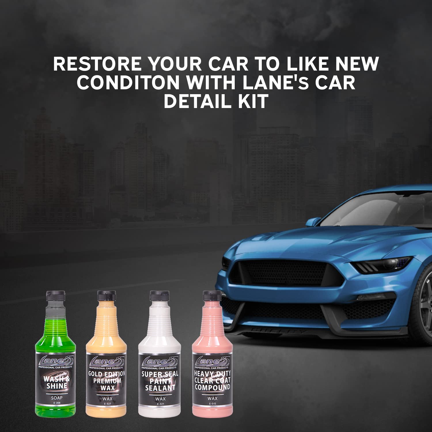 Professional Car Wax & Paint Sealant Kit - Includes Car Wash Soap, Finishing Wax, Paint Sealant, Clear Coat Compound - Multi Surface Polish for Car Detailing & Protection (32oz) - Perfect for Showroom Shine & Long-Term Paint Protection