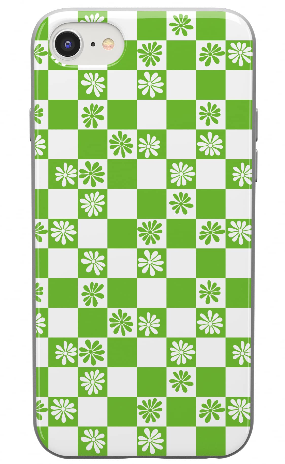 Casely iPhone X/XS Floral Case - Daisy Checkerboard Design | Slim Protective Phone Cover for Women | Perfect for Everyday Use, Work & Travel