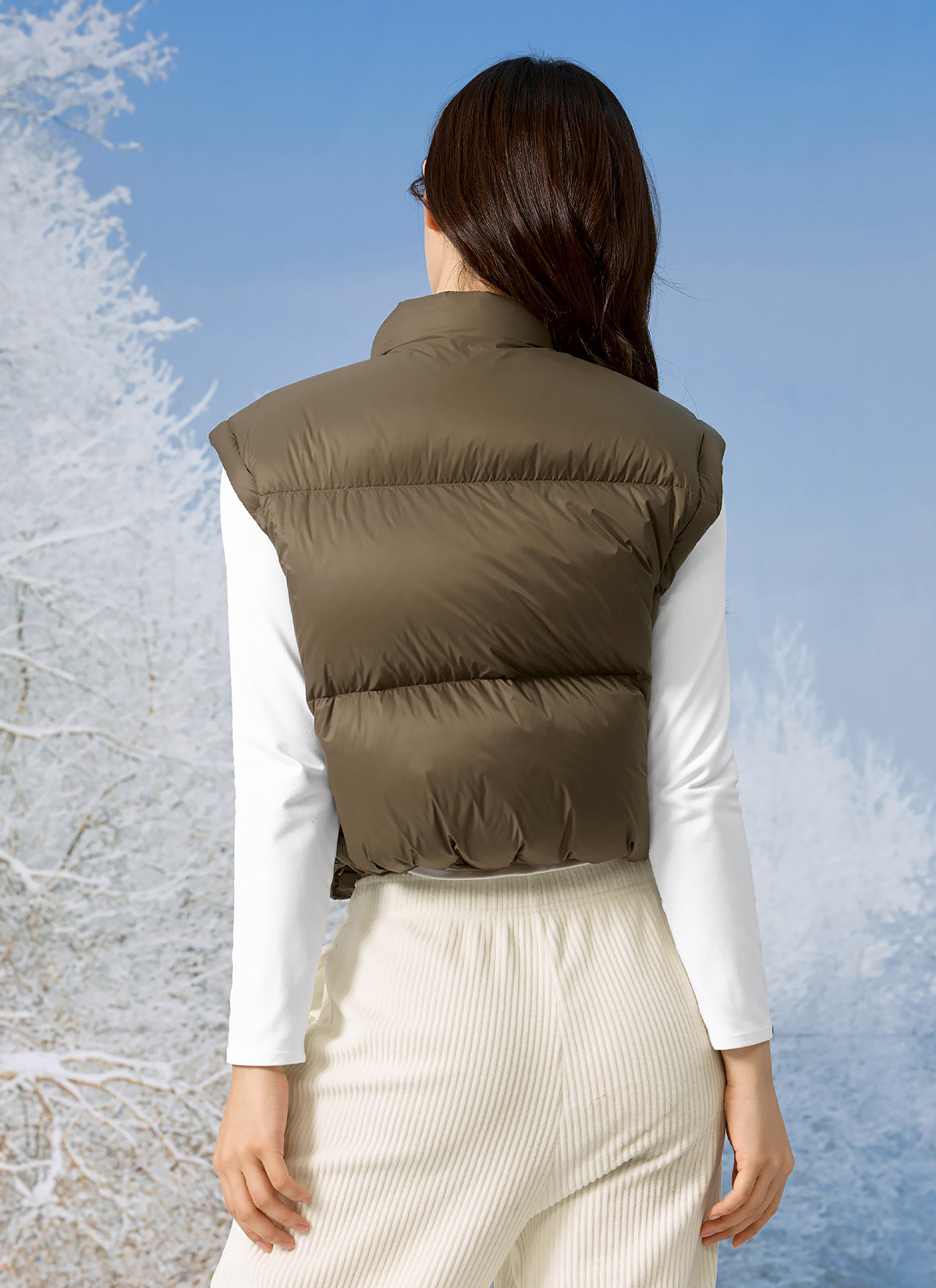 Detachable Goose Down Short Jumper - Lightweight Warm Winter Jacket for Women & Men - Perfect for Outdoor Activities, Travel & Casual Wear