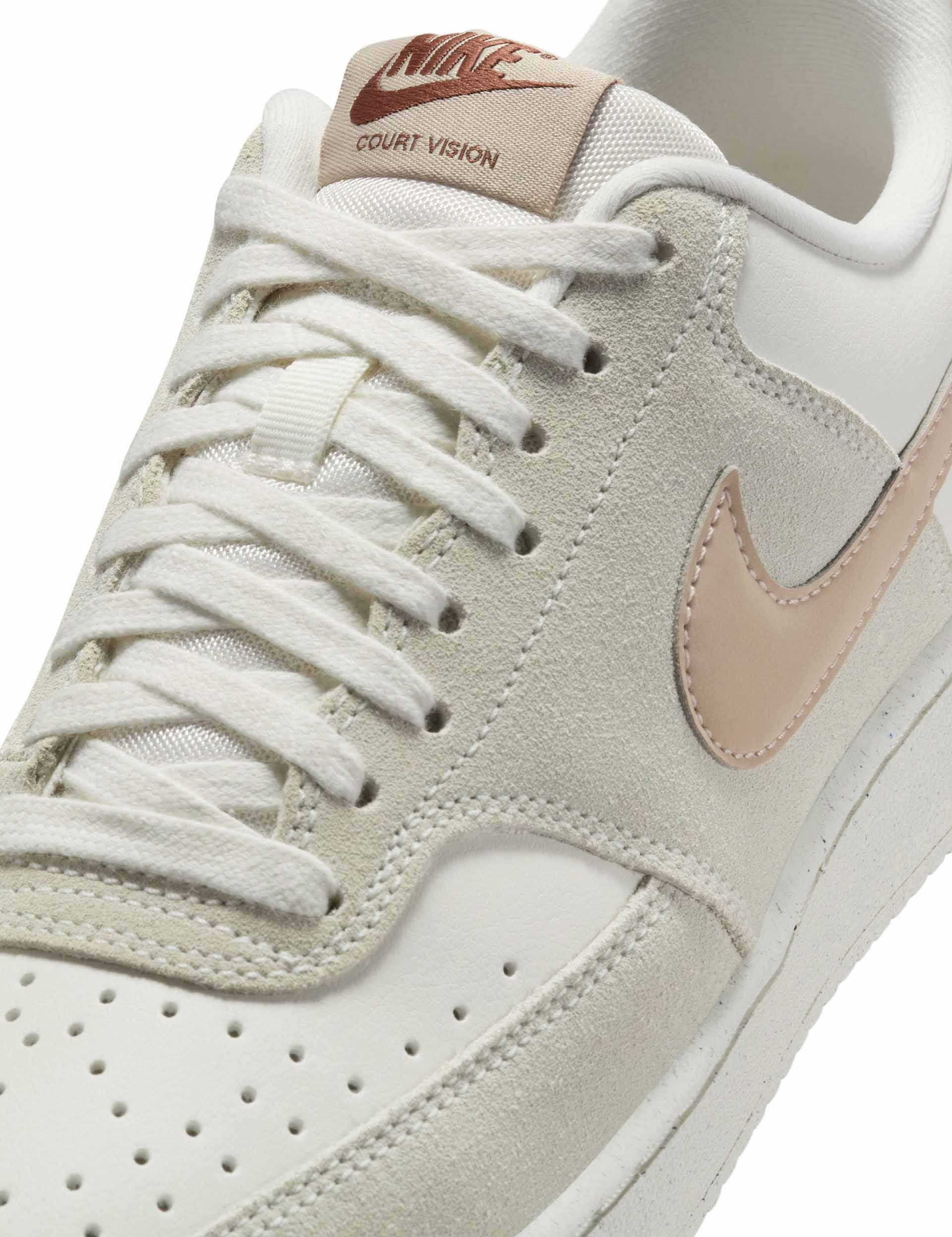 Nike Court Vision Low Sneakers for Men - Phantom/Fossil Stone/Light Bone Colorway | Classic Casual Shoes for Streetwear, Gym & Everyday Comfort