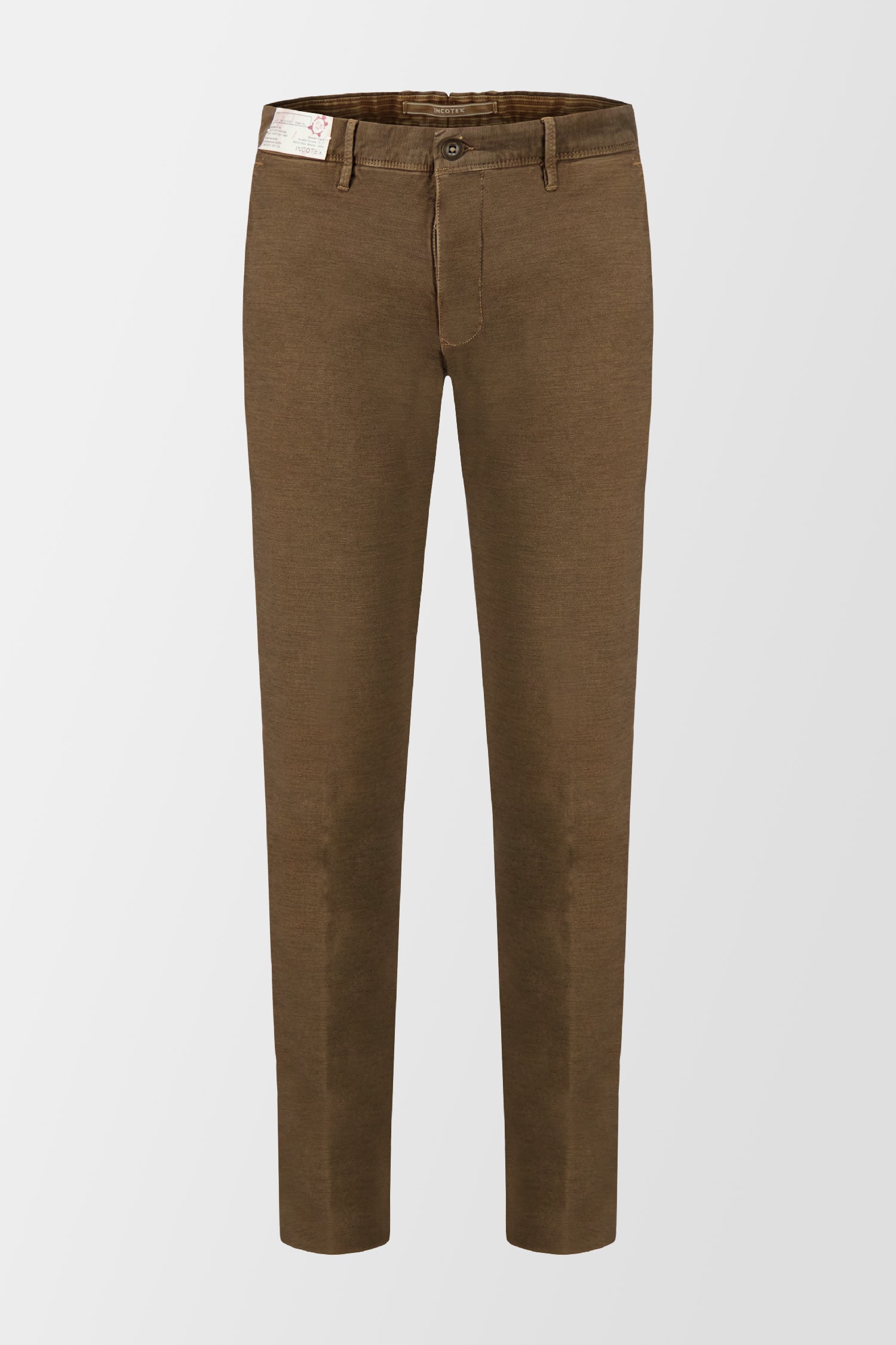 Premium Incotex Brown Dress Pants for Men - Classic Slim Fit Office Trousers | Ideal for Business, Work & Formal Occasions