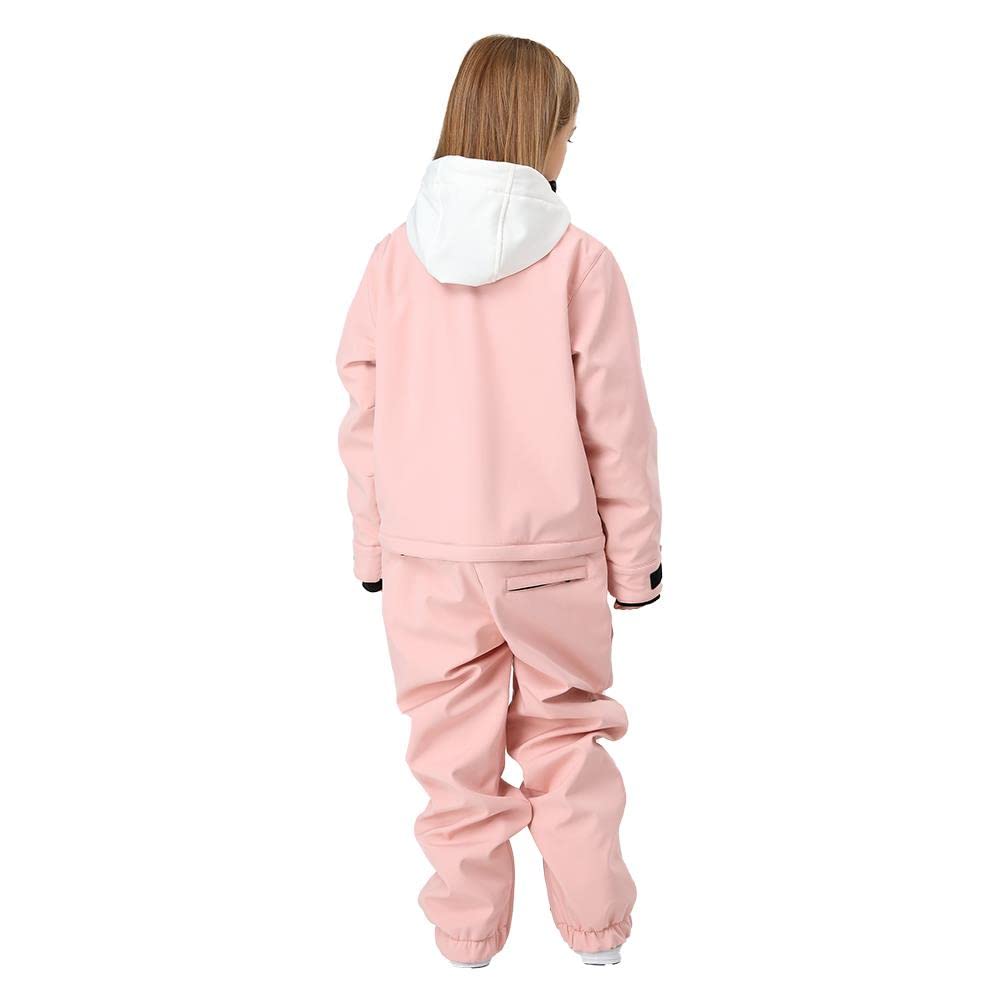 RIUIYELE Kids Waterproof Ski Suit - Winter Warm Snowboard Jumpsuit for Boys & Girls | One-Piece Snowsuit for Skiing, Snowboarding & Outdoor Play