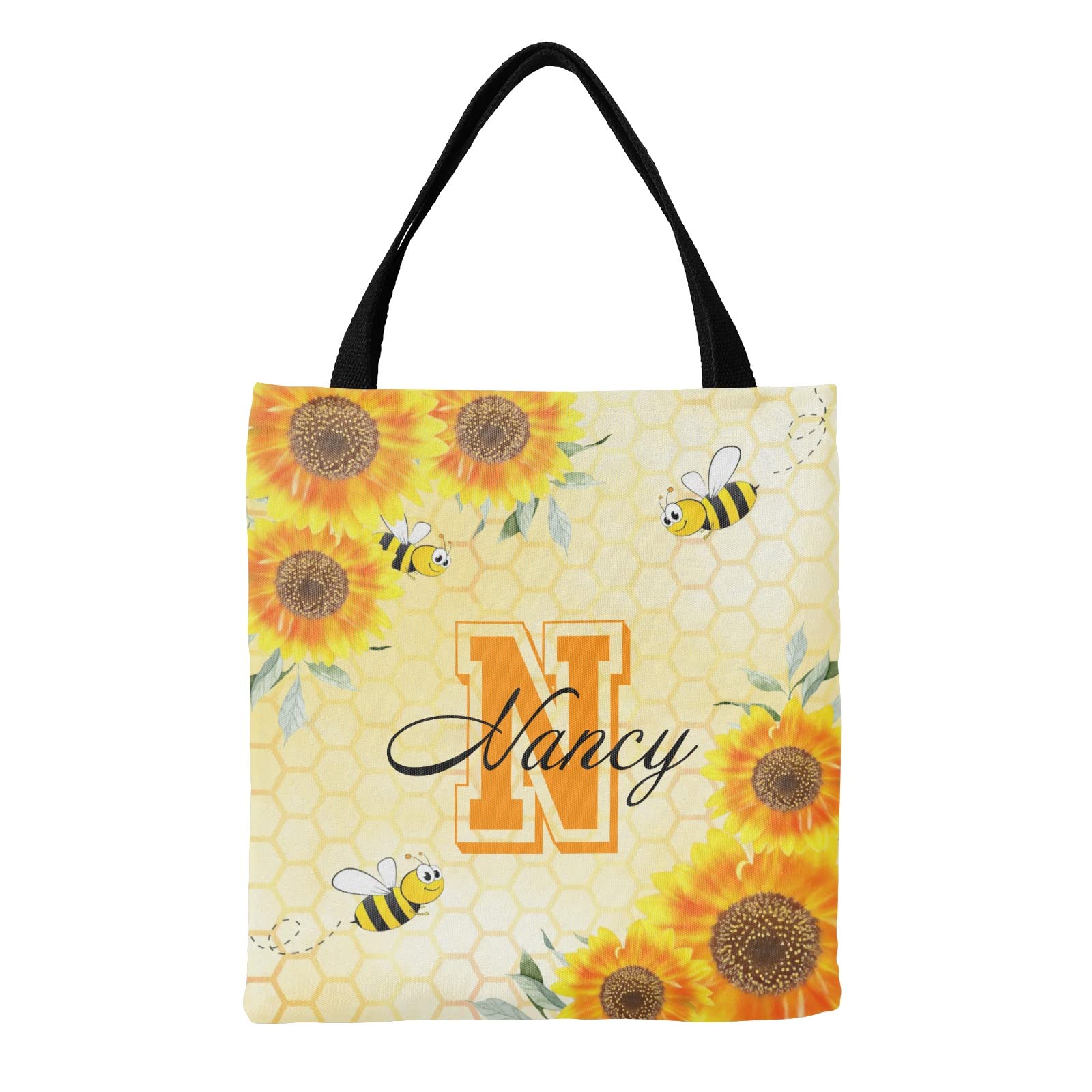 Personalized Unicorn Flower Tote Bag for Women - Reusable Grocery & Shopping Bag - Perfect Gift for Girls