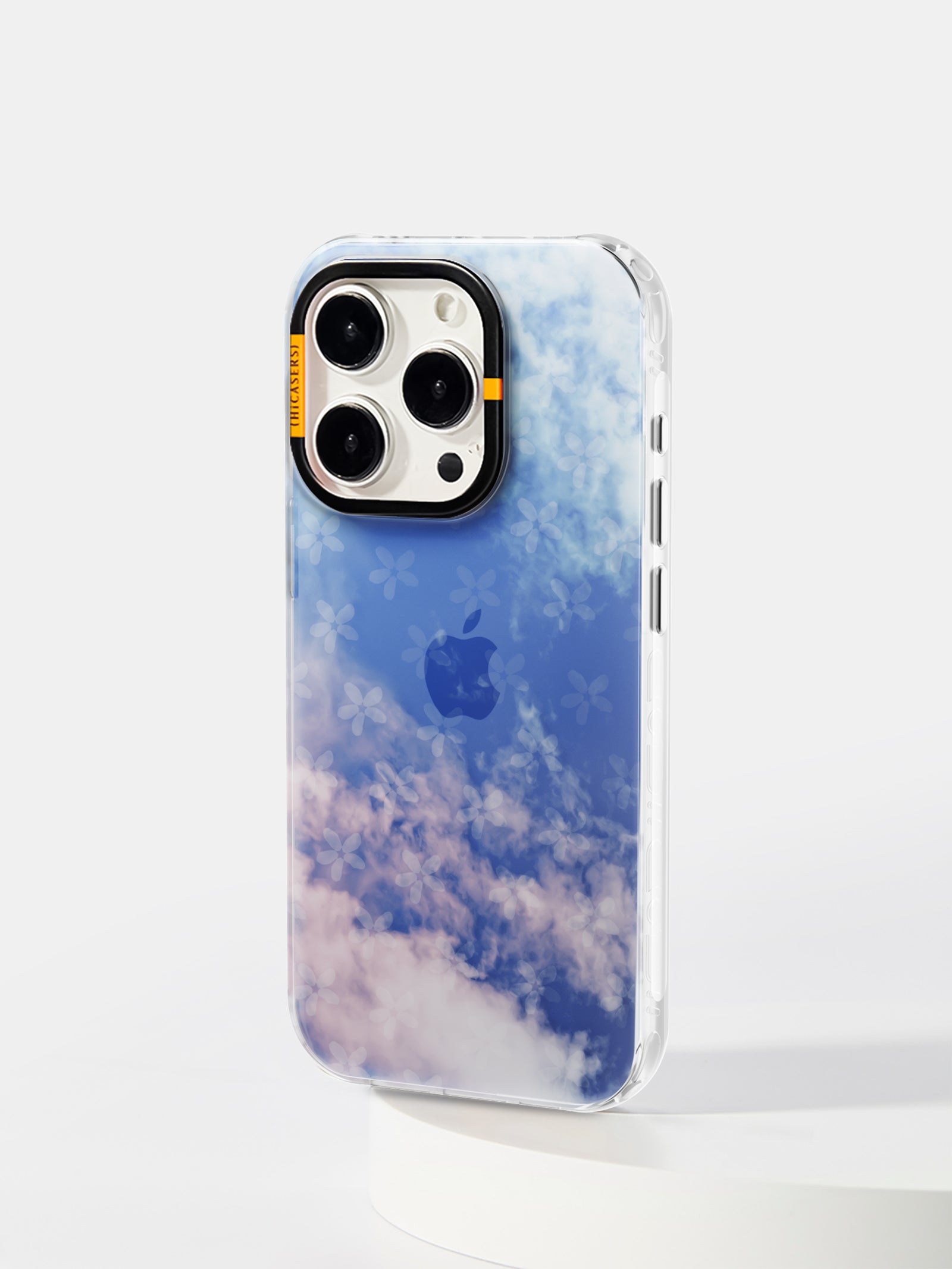 Soft Clouds Iridescent Phone Case - Blue | Shatterproof Protective Cover for iPhone & Samsung | Trendy Glitter Design for Everyday Use & Special Occasions