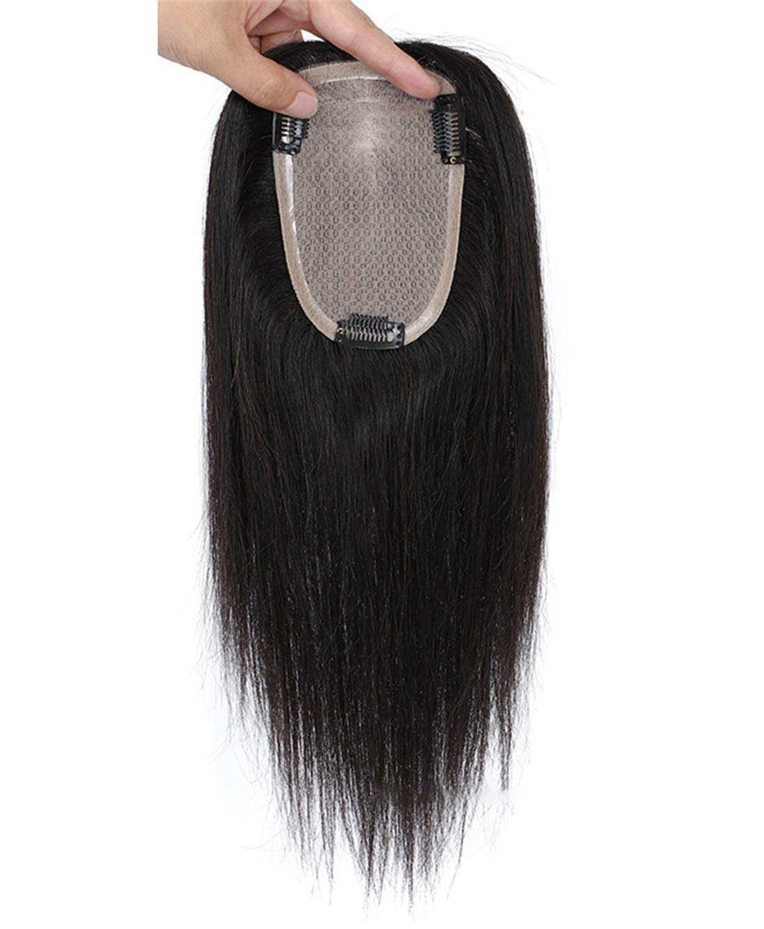 9x14cm Silk Base Real Human Hair Forehead Topper - 100% Density Hairpiece for Thinning Hair by Susanki (8
