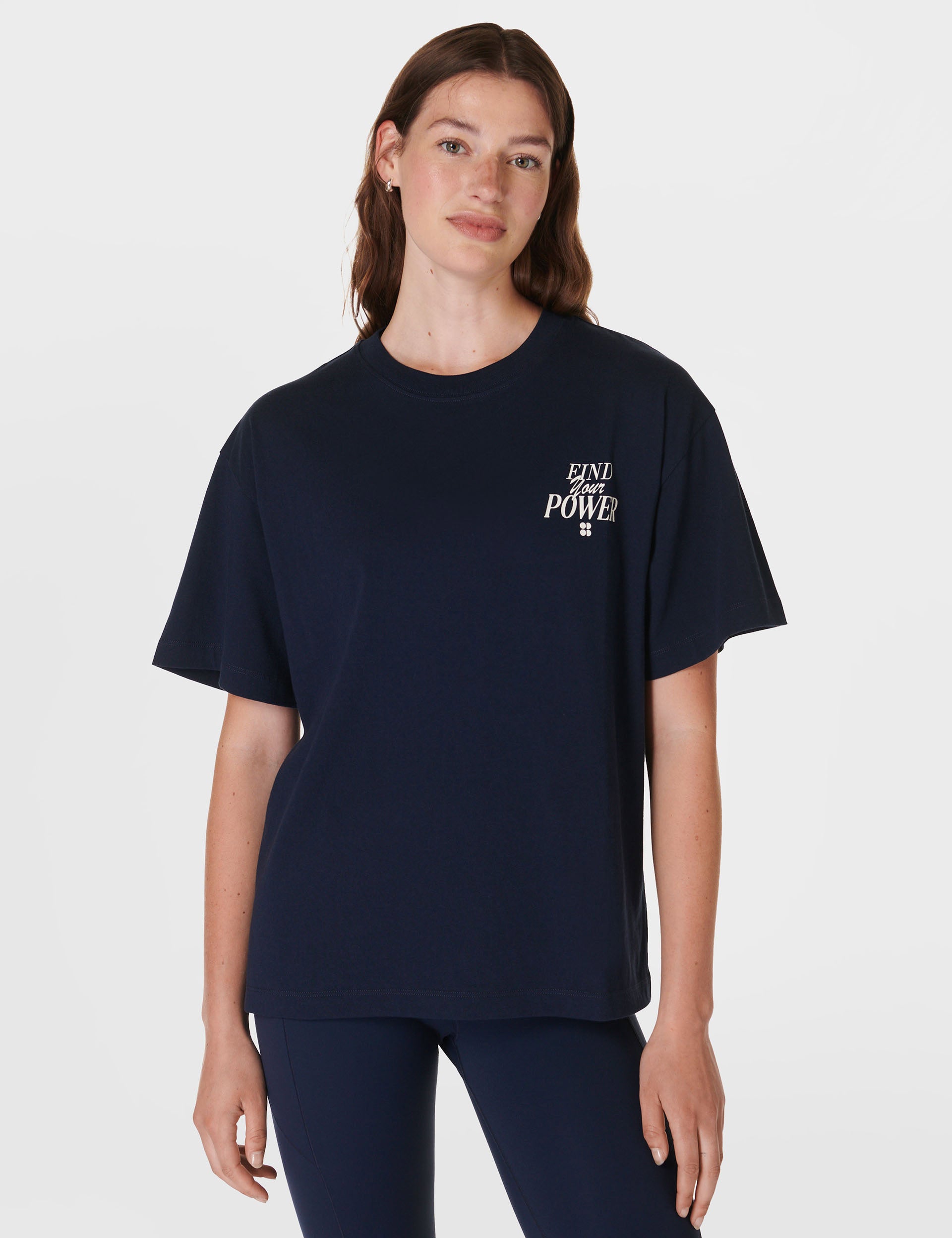 Find Your Power T-Shirt - Navy Blue Cotton Tee for Men & Women | Gym, Workout, Casual Wear