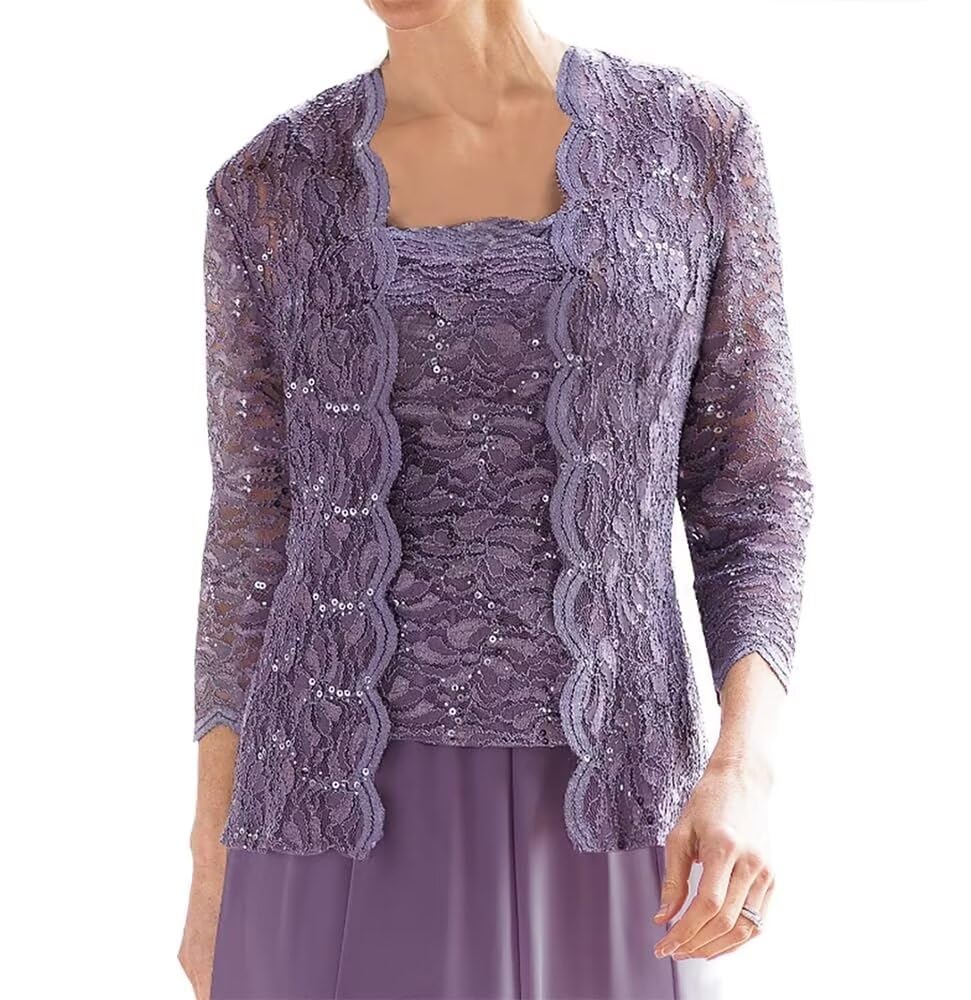 Elegant Mother of The Bride Dresses with Jacket - Women's Formal Evening Gown for Wedding Guest - Perfect for Church Ceremonies, Receptions & Special Occasions