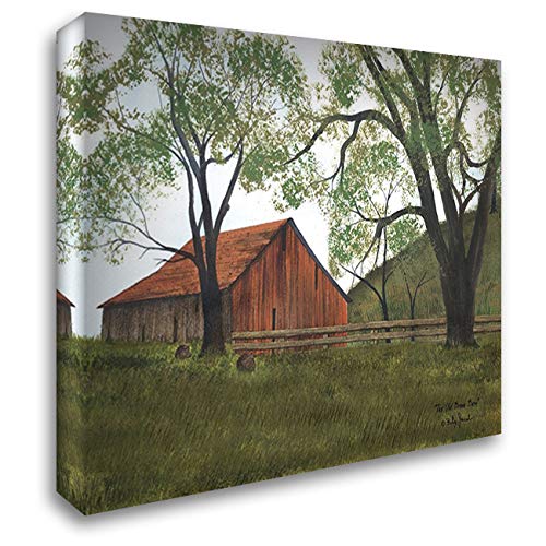Billy Jacobs The Old Brown Barn 24x19 Gallery Wrapped Canvas Art - Perfect for Farmhouse Decor & Living Room Wall Art