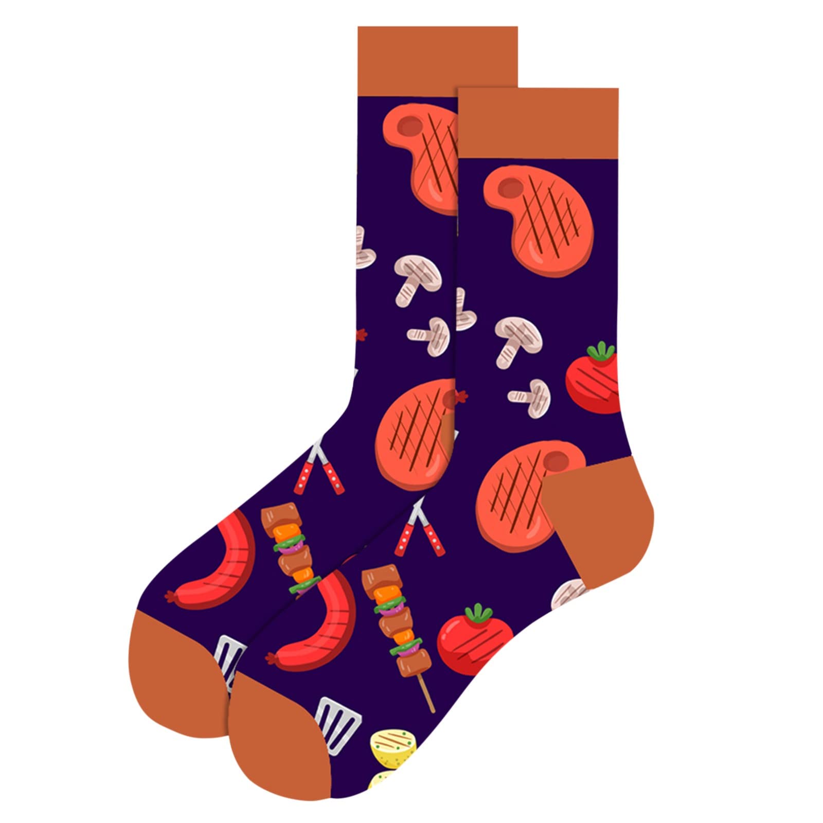 Men's Cotton Winter Snowflake Socks - Warm & Moisture-Wicking for Cold Weather - Perfect for Christmas, Autumn & Snowy Days