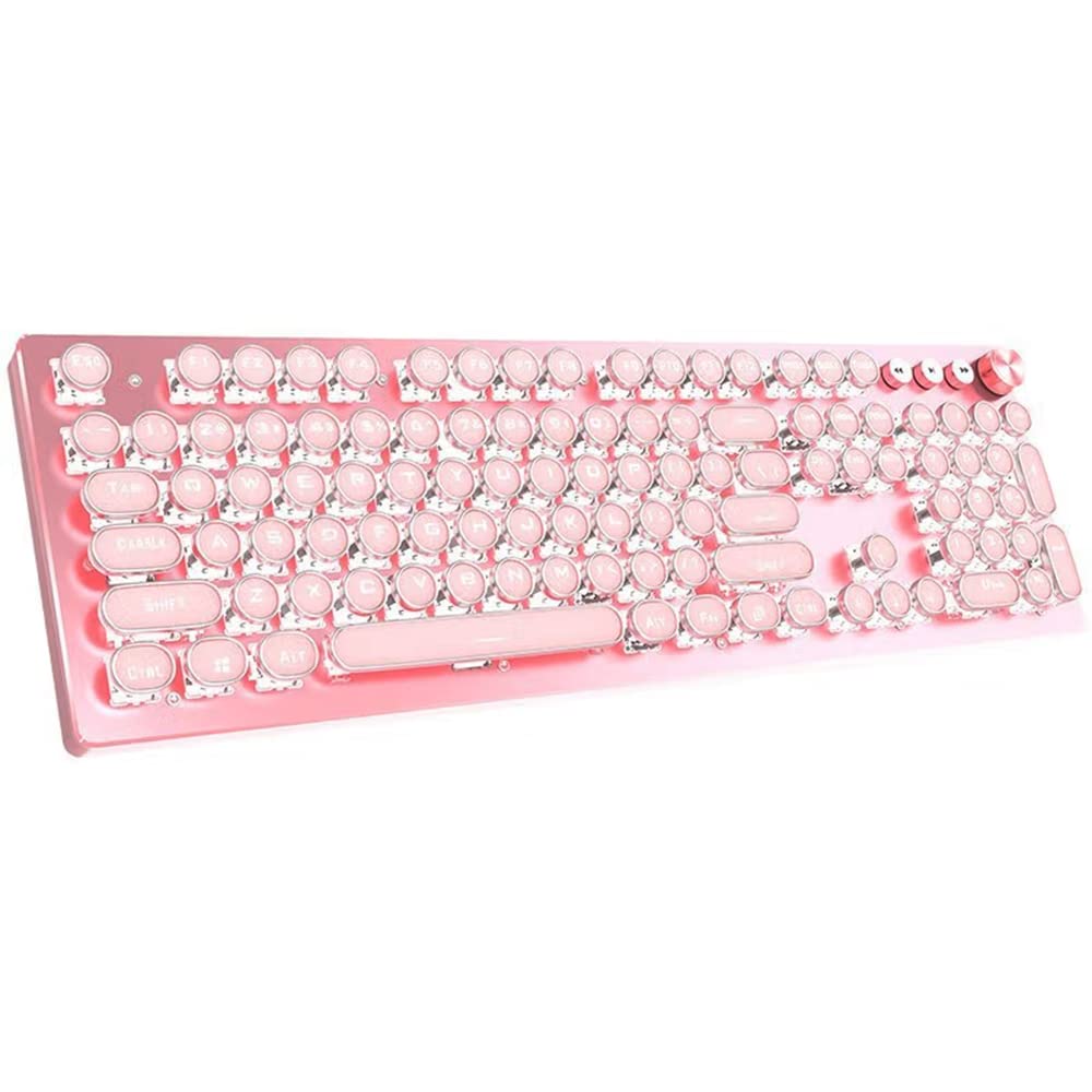 Steampunk Mechanical Keyboard - RGB Backlit, Blue Switch, for Gaming & Office