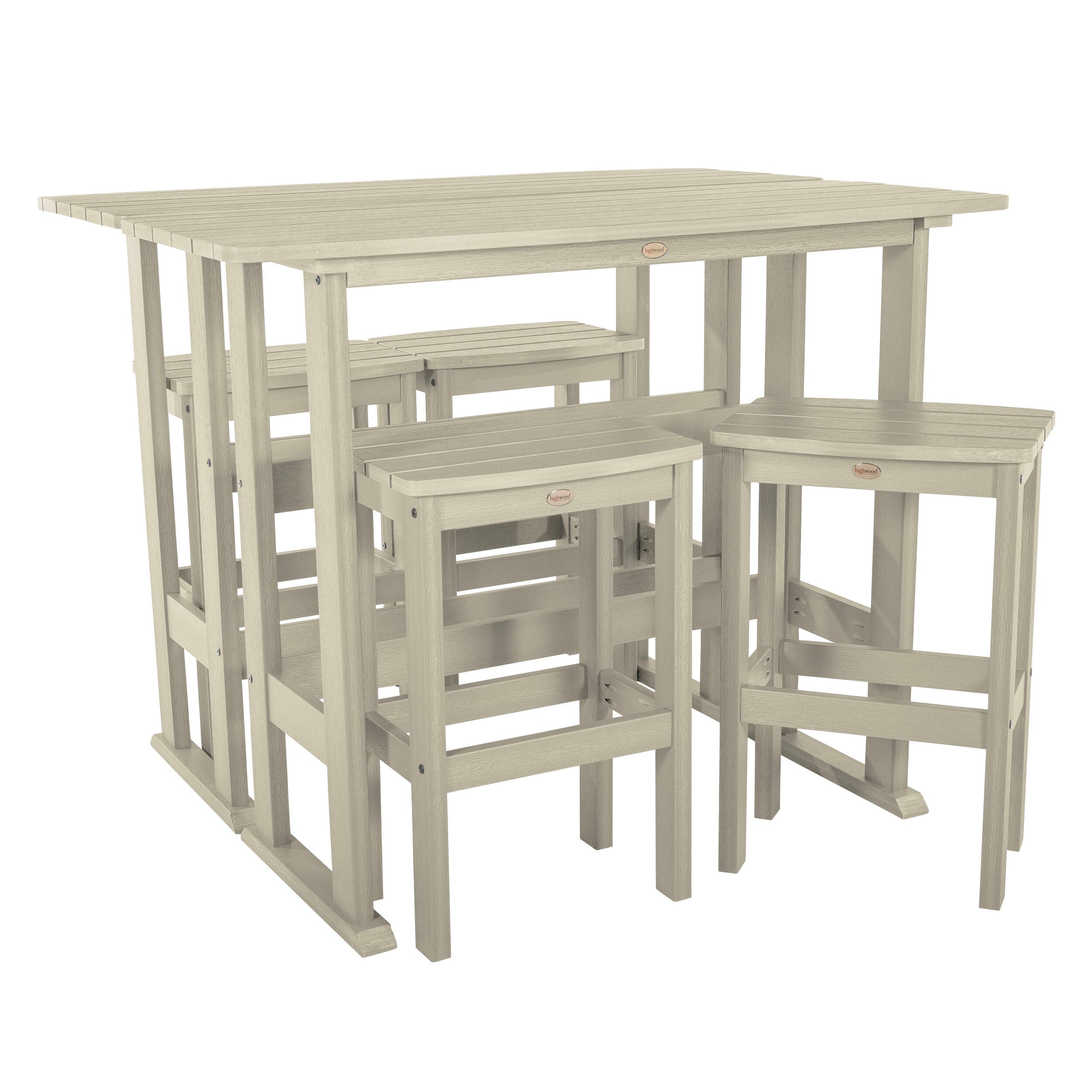 Lehigh 6-Piece Bar Height Balcony Patio Set - Outdoor Dining & Relaxing Furniture for Small Spaces