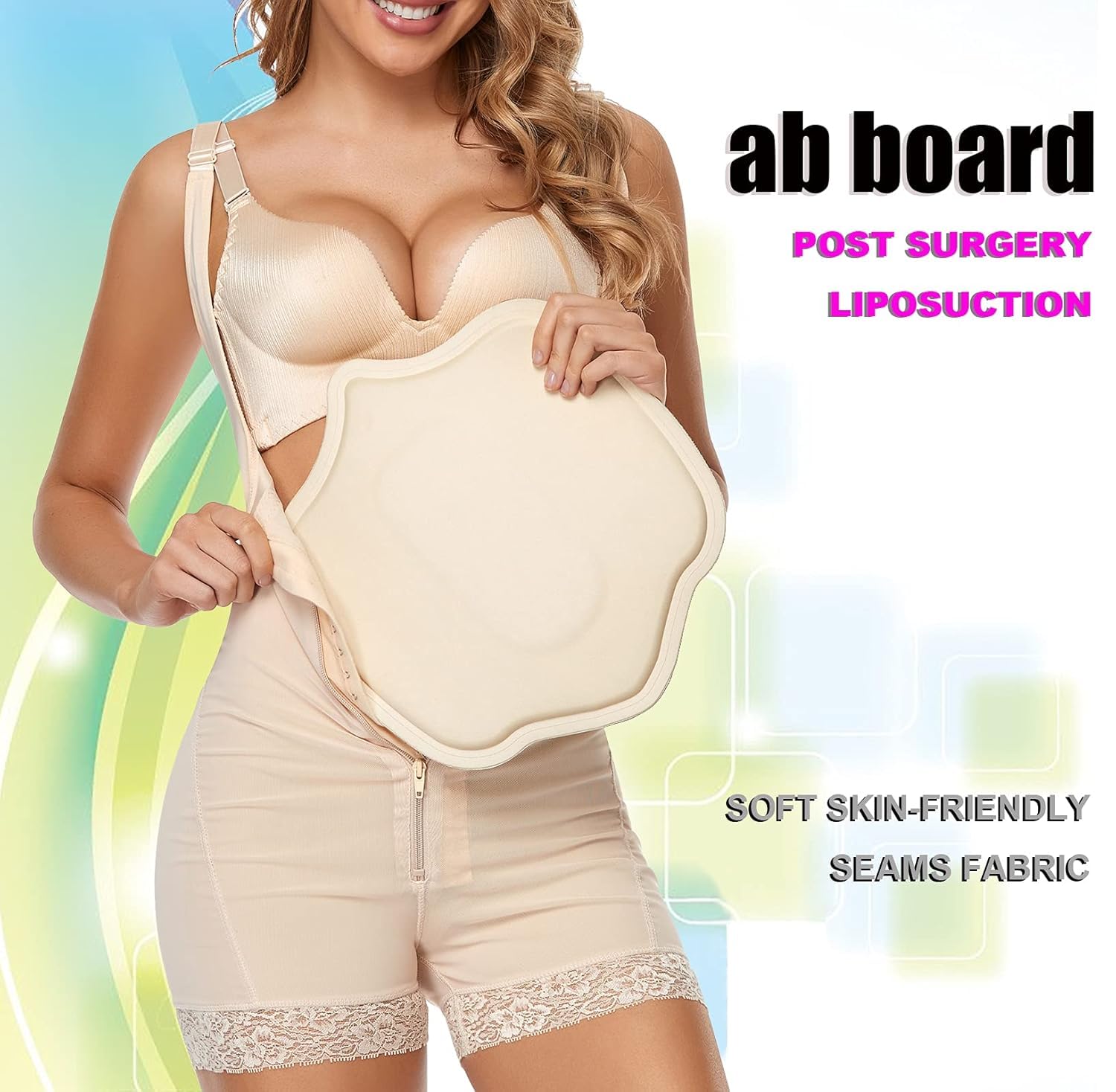 Post-Surgery Abdominal Compression Board for Liposuction Recovery - Firm Support for Tummy Tuck & Lipo Foam - Ideal for Post-Op Care, Swelling Reduction & Body Contouring