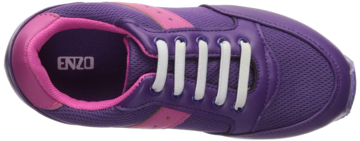 Emilliano Kids Sneakers - Pink & Purple Running Shoes for Boys & Girls, Size 11 M US - Perfect for School, Play & Everyday Wear