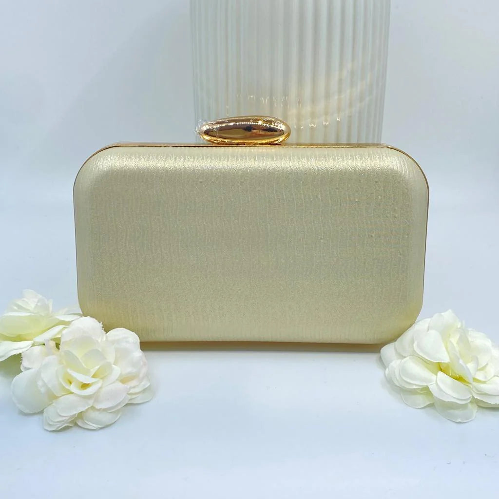 Janelle Gold Clutch Purse for Women - Elegant Evening Bag for Parties, Weddings & Special Occasions