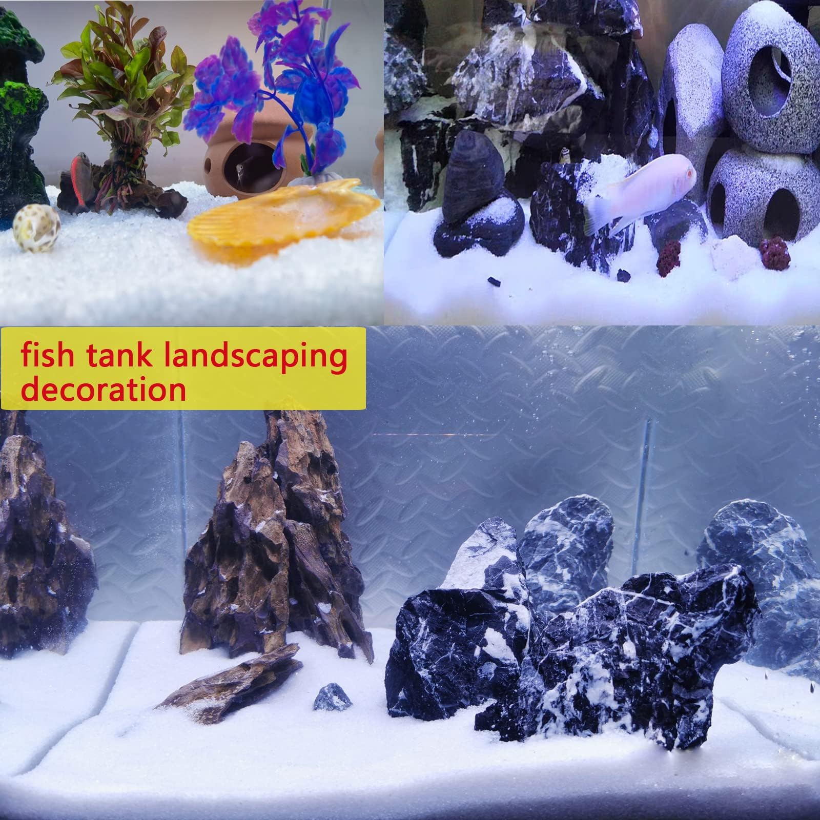 2LB White Aquarium Gravel - 0.05-0.12