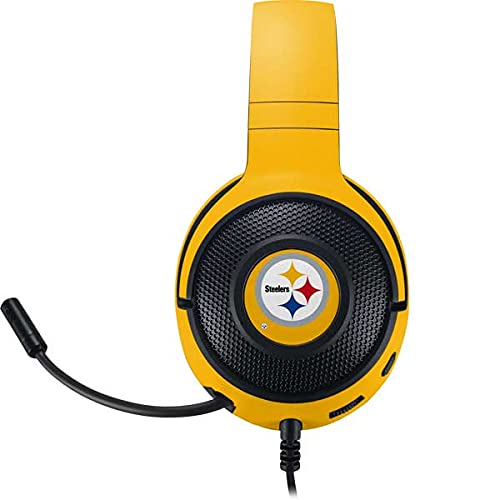 Skinit Officially Licensed NFL Pittsburgh Steelers Large Logo Decal Skin Compatible with Razer Kraken X Gaming Headset - Perfect for Gaming Setup, Sports Fan Gifts & Headset Customization
