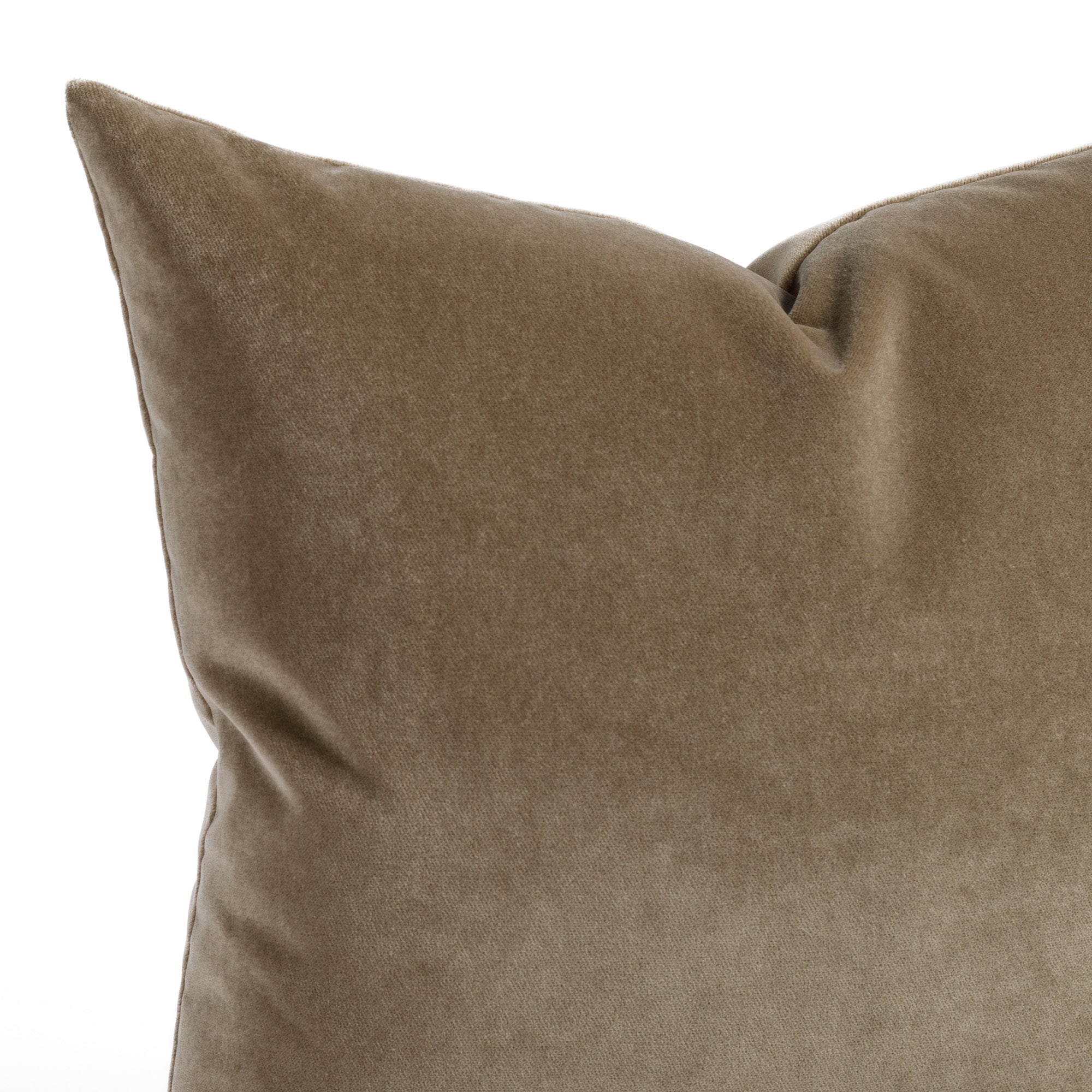 Valentina Velvet 20x20 Decorative Throw Pillow Cover - Soft Toffee Brown Cushion for Sofa, Bed & Home Decor