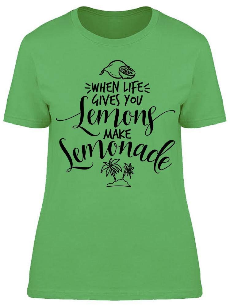 Smartprints Women's Make A Lemonade T-Shirt - Soft Cotton Casual Tee for Summer Outings & Relaxing at Home