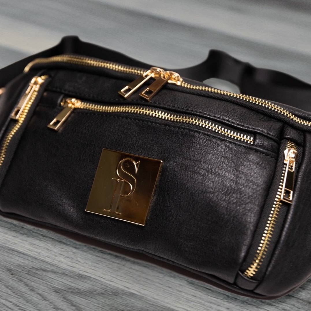 Stylish Black Leather Sling Bag for Men & Women - Crossbody Shoulder Bag with Adjustable Strap - Perfect for Travel, Work & Everyday Use