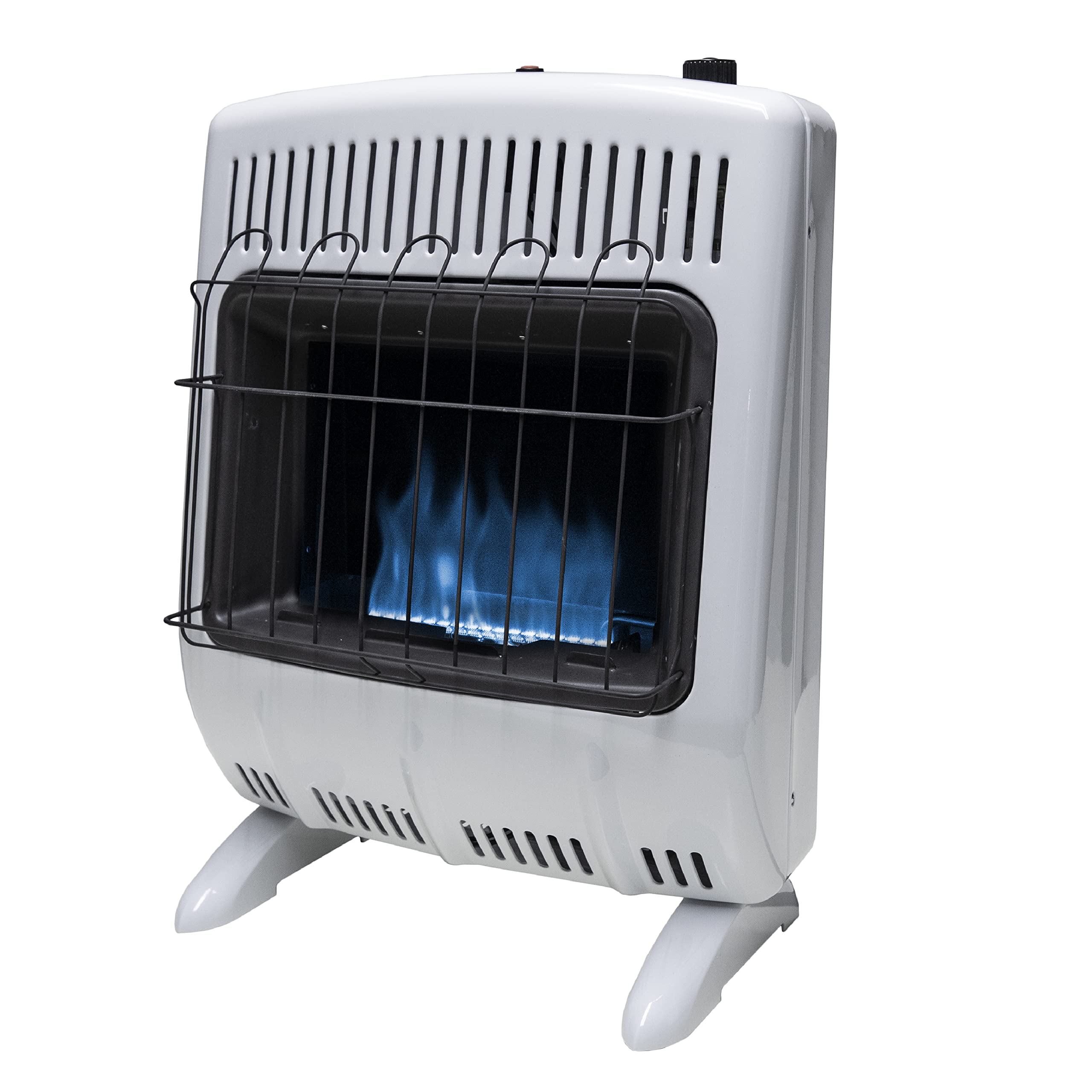 Mr. Heater MHVFBF20NGT 20,000 BTU Vent-Free Blue Flame Natural Gas Heater - Supplemental Heating for Cold Rooms, Additions, Sunrooms & Cabins (White) | Indoor & Outdoor Use for Garages, Workshops & Patios