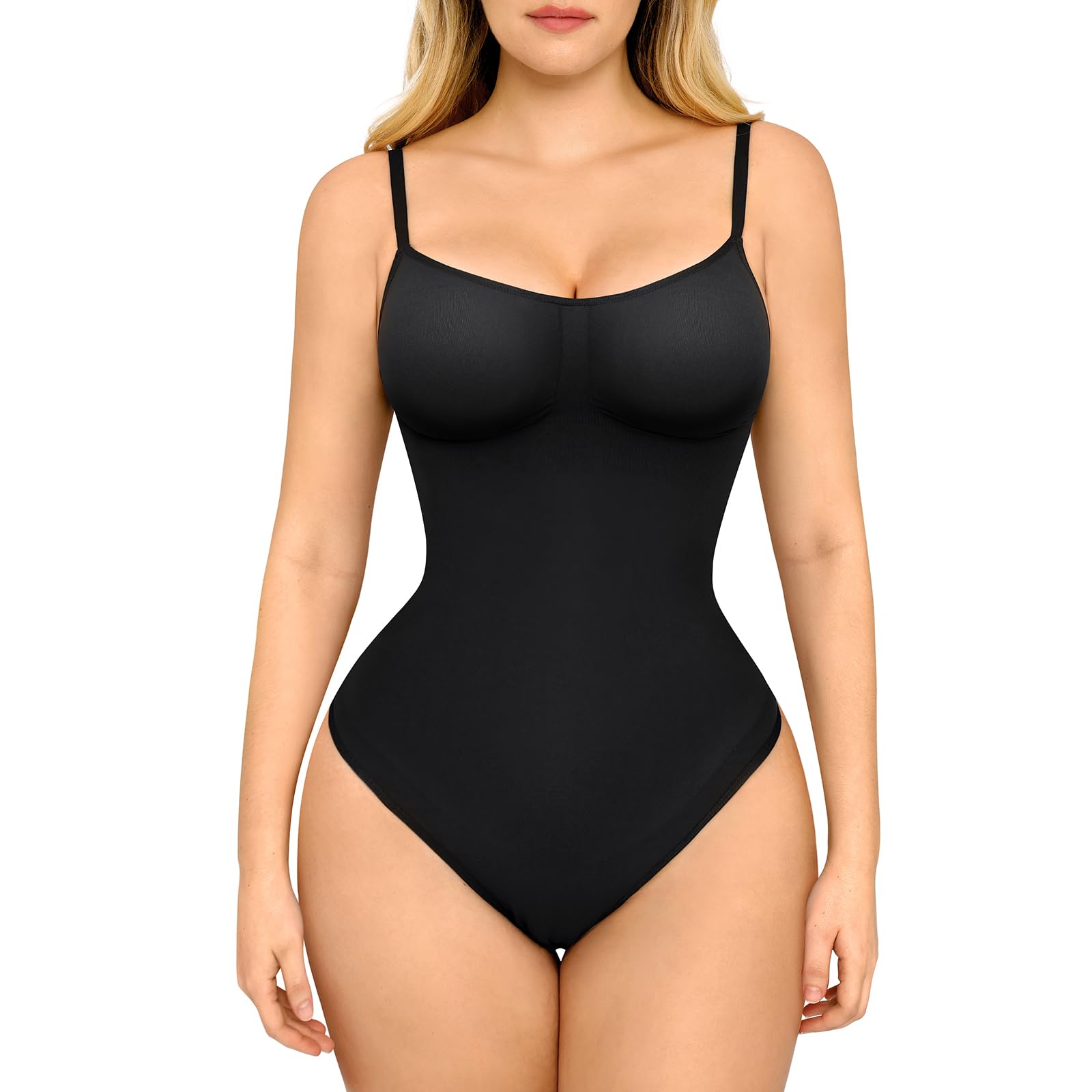 FeelinGirl High Waist Shapewear Bodysuit for Women - Tummy Control, Seamless Sculpting, Waist Trainer - Perfect for Wedding, Party & Everyday Wear