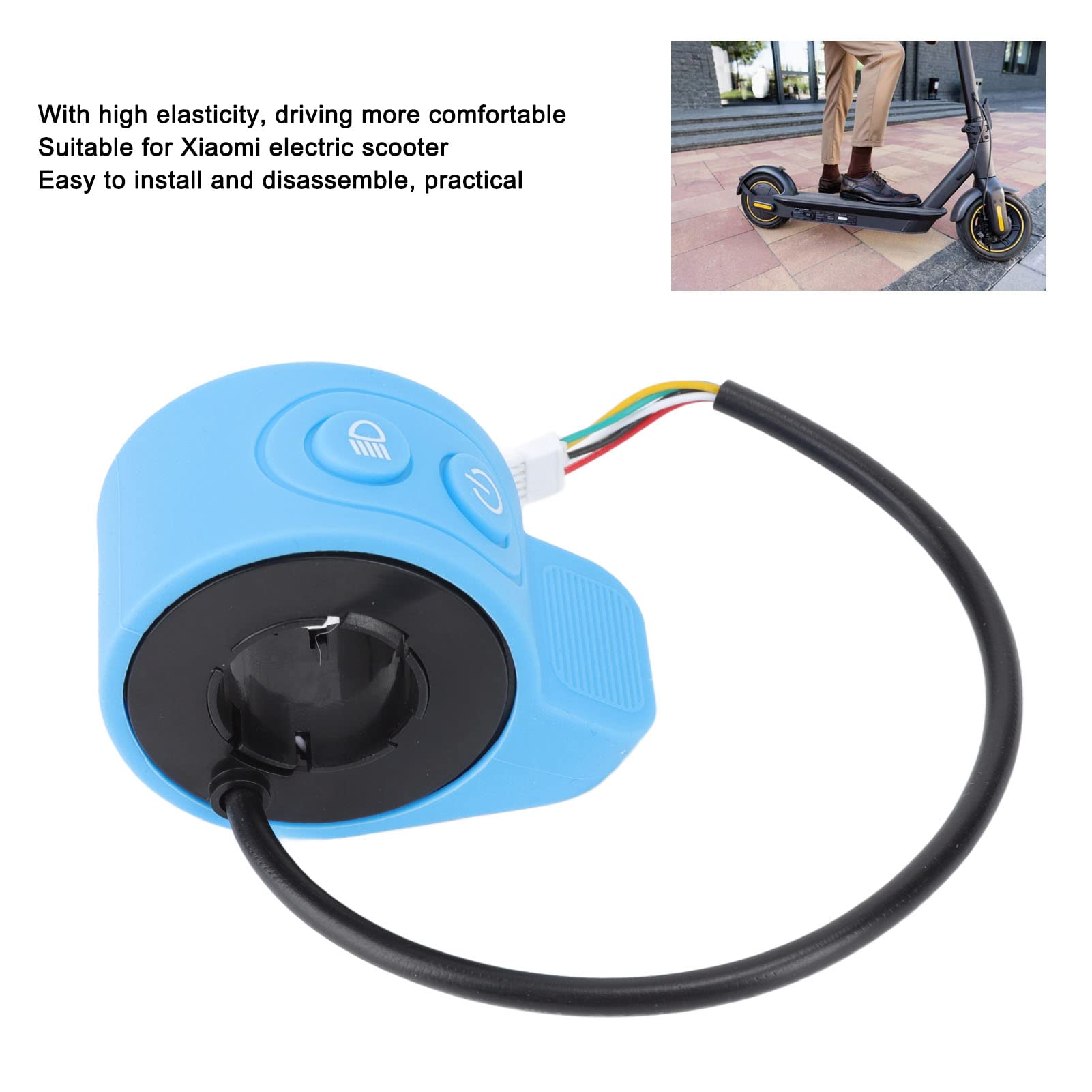 Electric Scooter Throttle Replacement - Compatible with Xiaomi M365, Finger & Thumb Speed Accelerator Control (Blue) | Perfect for Commuting, Urban Travel & Last-Mile Transportation