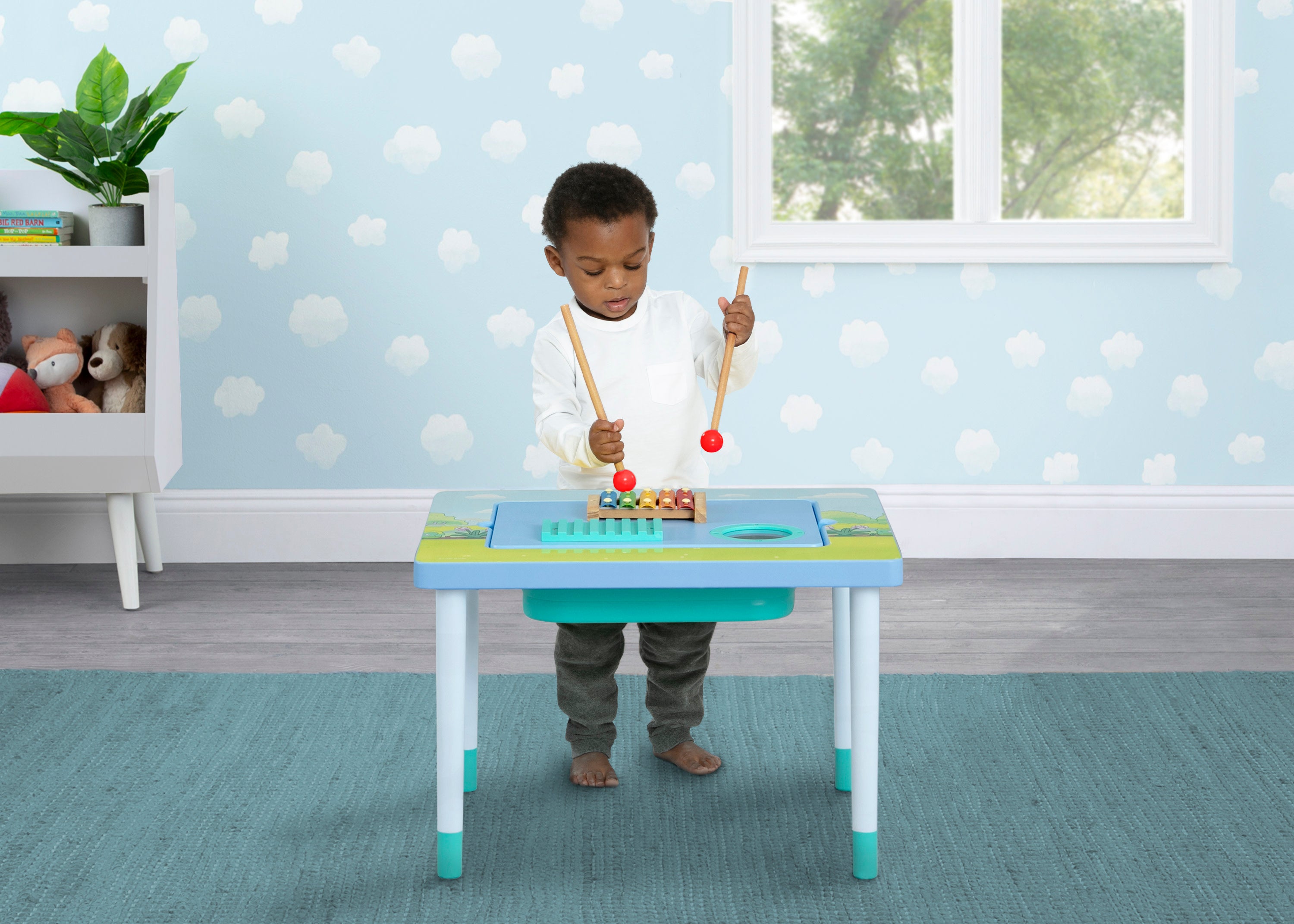 Bluey Compact Play & Learn Sensory Table for Kids - Interactive Learning Toy for Toddlers & Preschoolers - Perfect for Indoor & Outdoor Playtime, Sensory Development & Early Education Activities