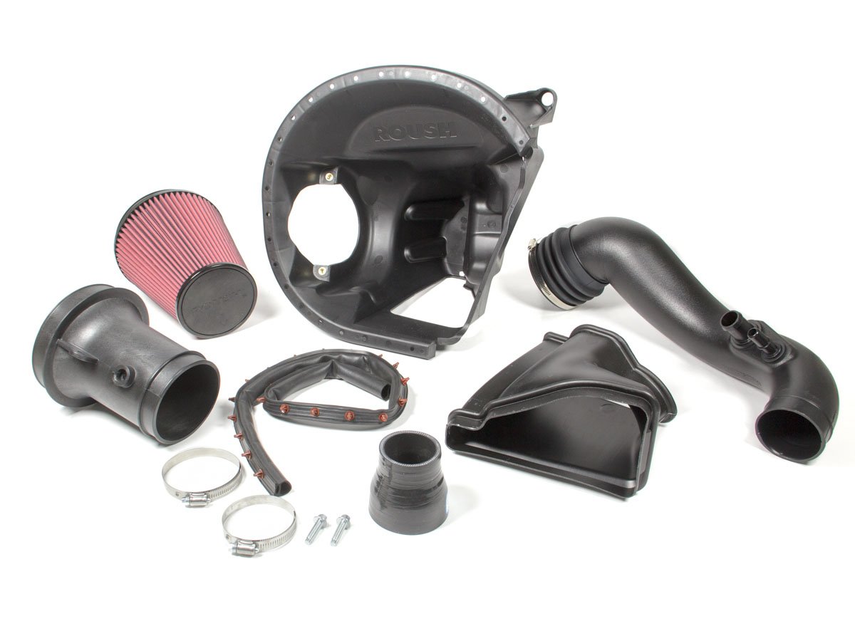 Roush Performance 421827 Cold Air Intake Kit - 1 Pack Black - High Performance Air Intake System for Ford Mustang - Improve Engine Power & Fuel Efficiency
