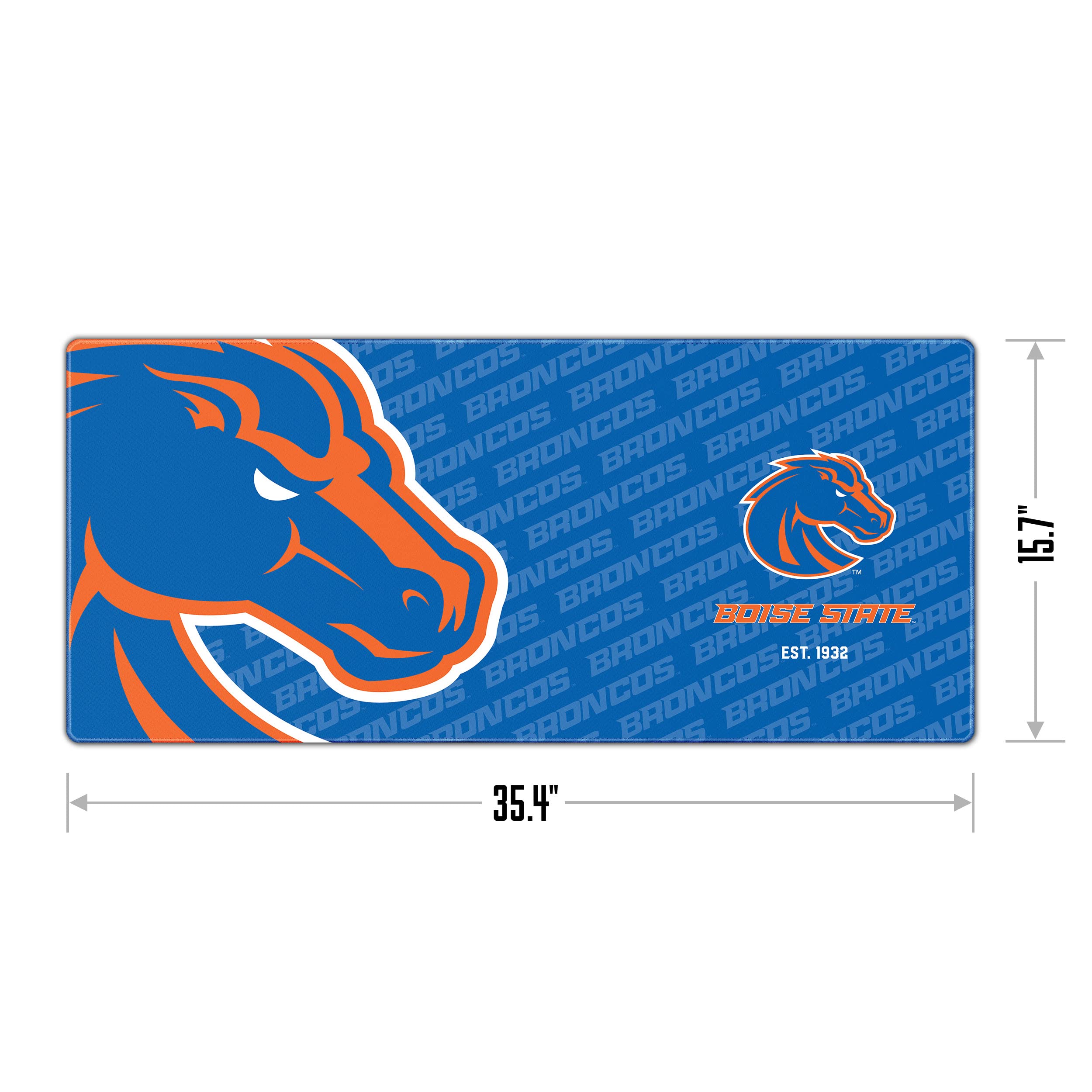YouTheFan NCAA Boise State Broncos Logo Series Desk Pad - Non-Slip Mouse Pad for Office & Gaming - Perfect for SMU Fans & College Sports Enthusiasts