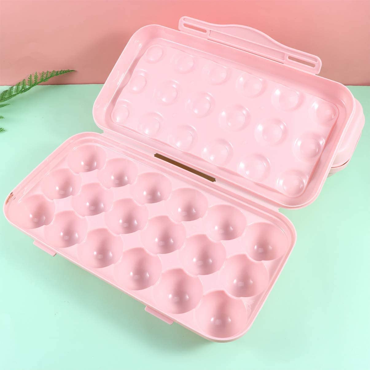 ONPRIX 18-Grid Plastic Food Grade Egg Storage Container with Lid - Stackable Refrigerator Egg Tray for Kitchen, Fridge Organization & Fresh Egg Preservation - Perfect for Farm Fresh Eggs, Meal Prep & Breakfast Storage