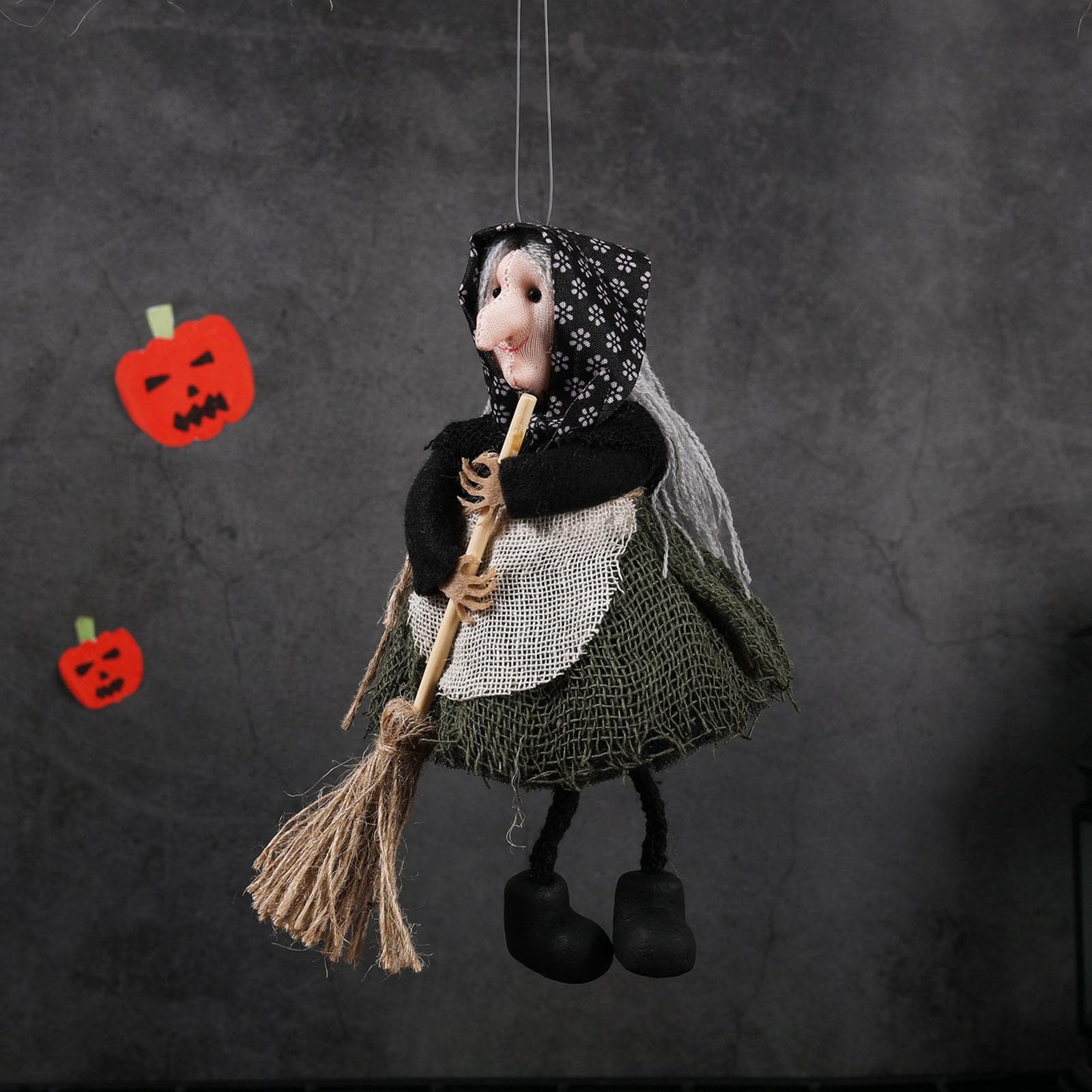 Zewuai Prime Lightning Deals - Halloween Hanging Witch Decoration with Doll Pendant | Spooky Party Supplies Under $7 | Perfect for Halloween Decor, Home Haunting & Themed Parties