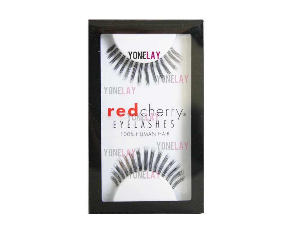 Red Cherry False Eyelashes #103 - Natural Looking Voluminous Lashes for Dramatic Eye Makeup | Perfect for Parties, Weddings & Special Occasions