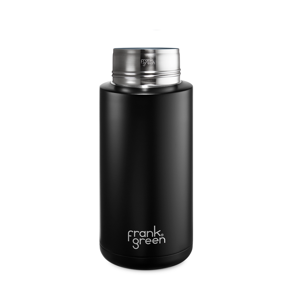 Eco-Friendly Ceramic Reusable Water Bottle - 34oz (1000ml) Leak-Proof & Insulated - Perfect for Gym, Hiking, Office & Travel