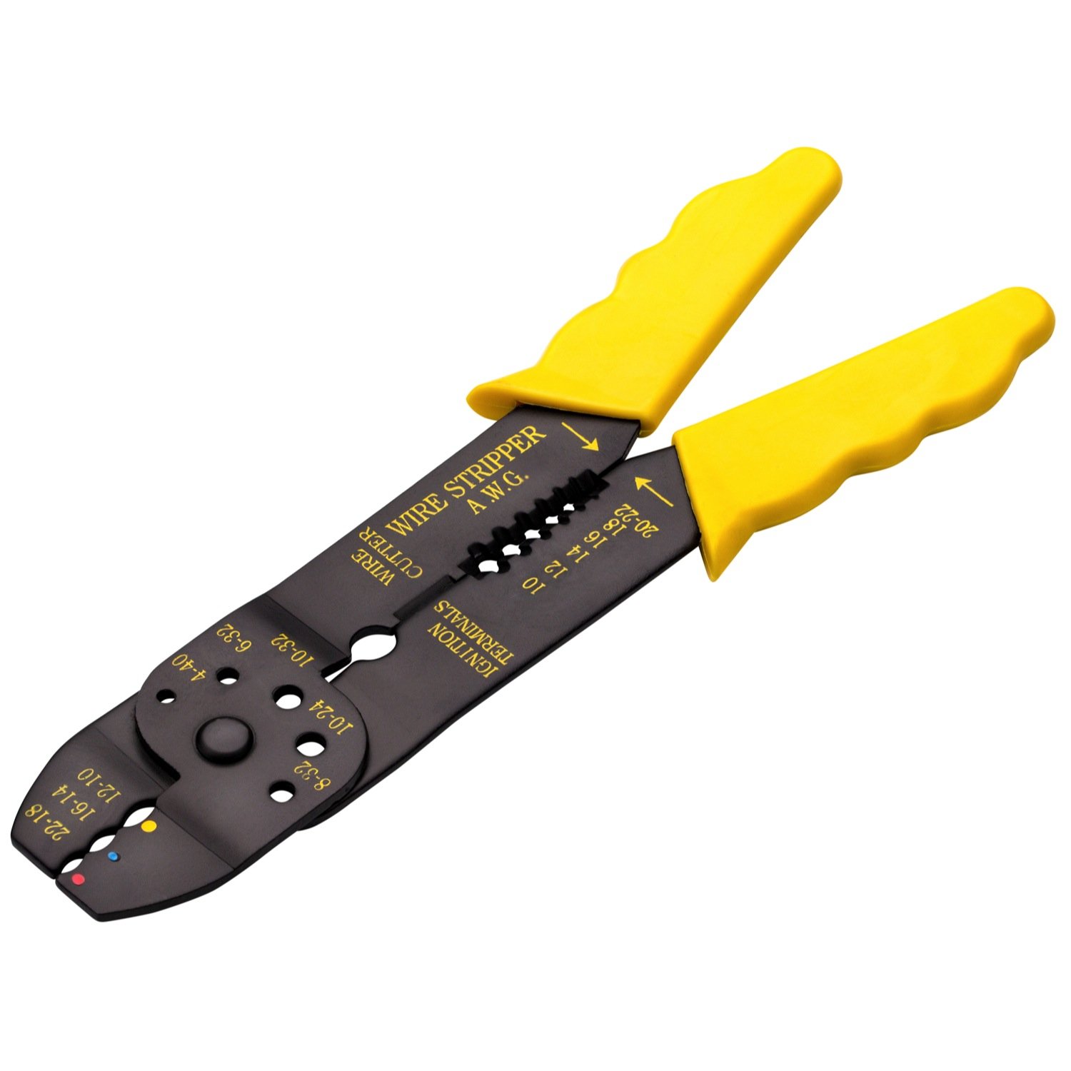 836416 8-Inch Professional Crimping Tool for Electrical Wiring, Automotive, and DIY Projects - Heavy Duty Wire Crimper for Secure Connections