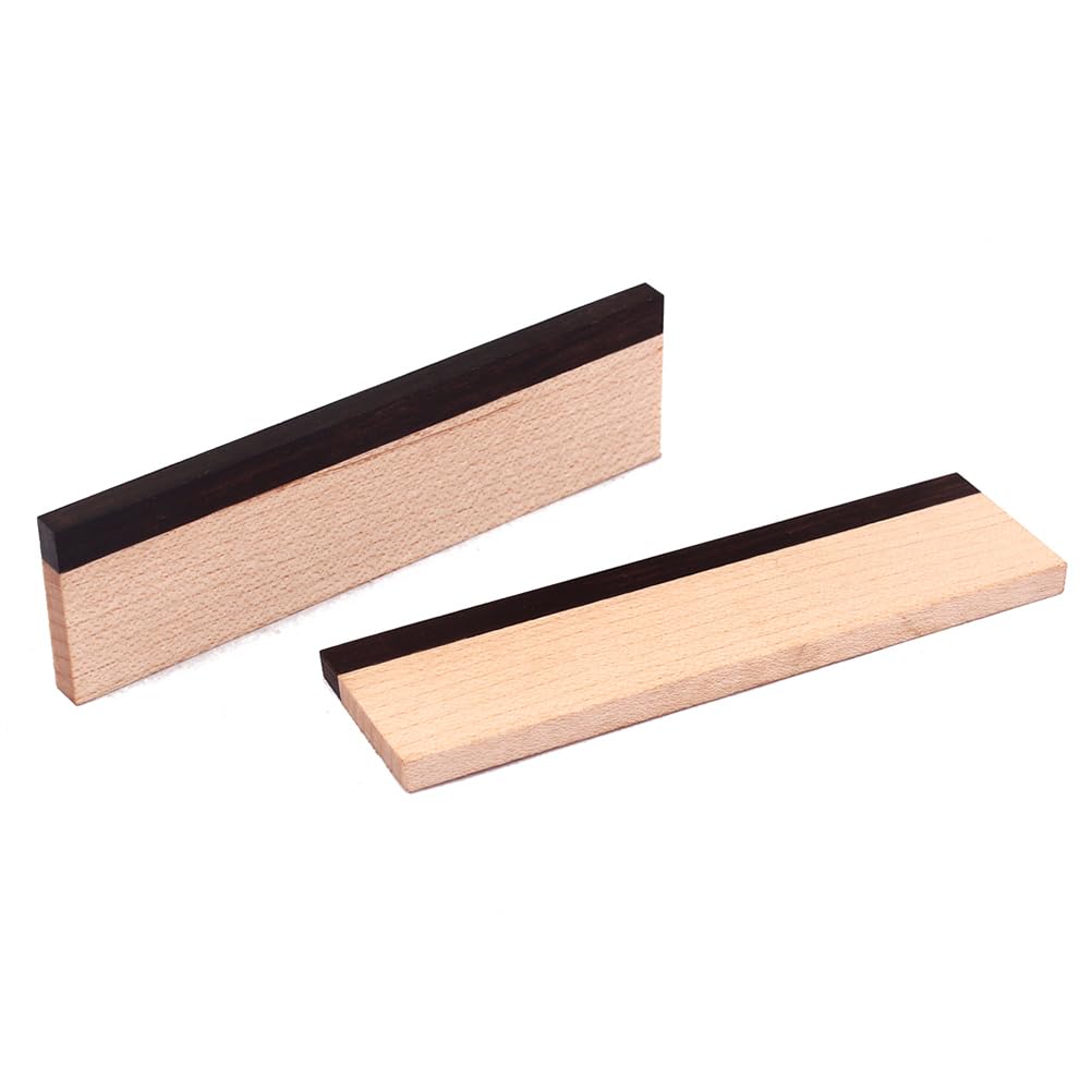 WINOMO Dobro Resophonic Guitar Spider Bridge Saddle - Precision Cut & Slotted Maple & Ebony Replacement Part for Resonator Guitars - Perfect for Blues, Bluegrass & Slide Guitar Players