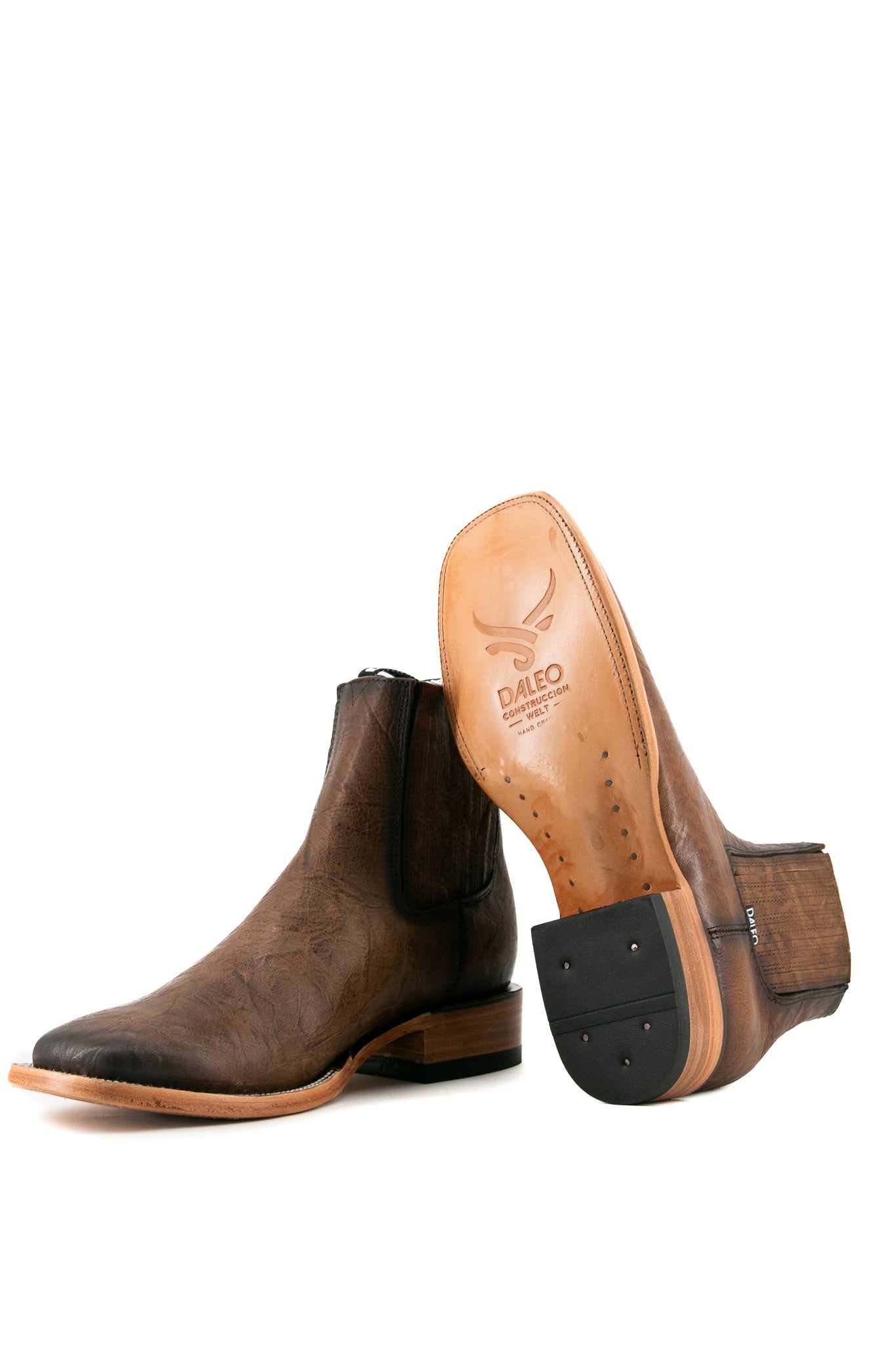 Men's Square Toe Ankle Boots - Comfortable Leather Work Boots for Men, Casual & Outdoor Wear - Perfect for Hiking, Work & Everyday Use