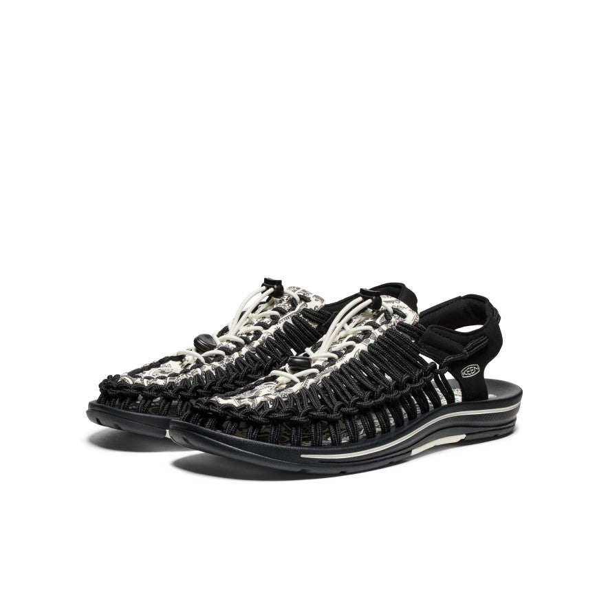 UNEEK x T.H.C. Men's Sneakers - Black Raven Paisley Design | Comfortable & Stylish Casual Shoes for Walking, Travel & Everyday Wear