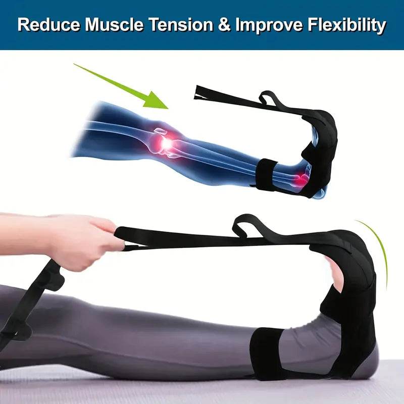 Yoga Stretching Strap for Foot and Calf - Flexible Exercise Band for Stretching, Flexibility & Physical Therapy - Perfect for Yoga, Pilates, Home Workouts & Post-Injury Recovery