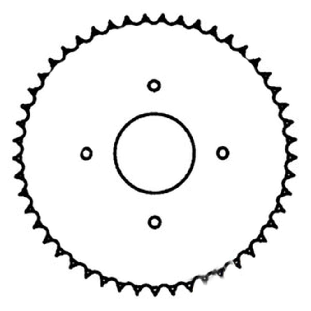 RAParts H100778 49-Tooth Straw Walker Driven Sprocket Replacement for John Deere Combine 6620 - Durable Agricultural Gear for Harvesting & Threshing Operations