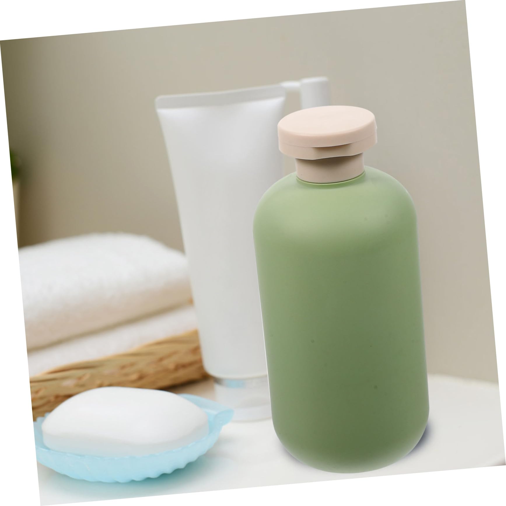 FRCOLOR 2 Pack 300ml Refillable Travel Bottles for Shampoo, Lotion & Toiletries - Leak Proof Squeeze Containers with Dispenser for Airplane, Gym & Vacation Essentials