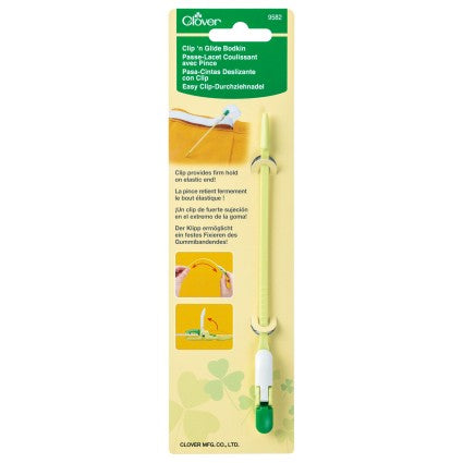 Clover Clip 'N Glide Bodkin - Needle Threader & Sewing Tool for Easy Fabric Crafting, Quilting, and DIY Projects | Perfect for Hand Sewing, Embroidery, and Quick Threading