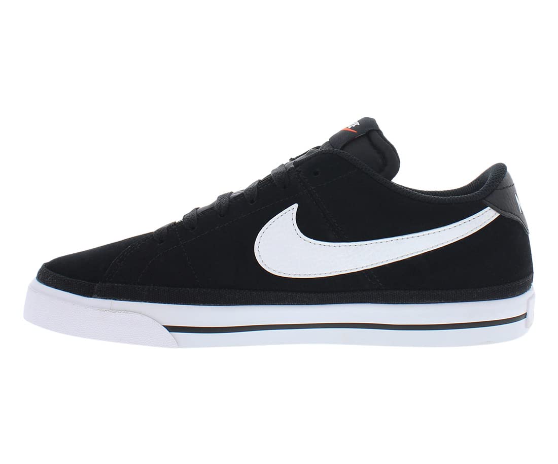 Nike Court Legacy Suede Men's Sneakers - Classic White & Black Tennis Shoes for Casual Wear & Sports | Durable Comfort for Everyday Use, Gym & Street Style